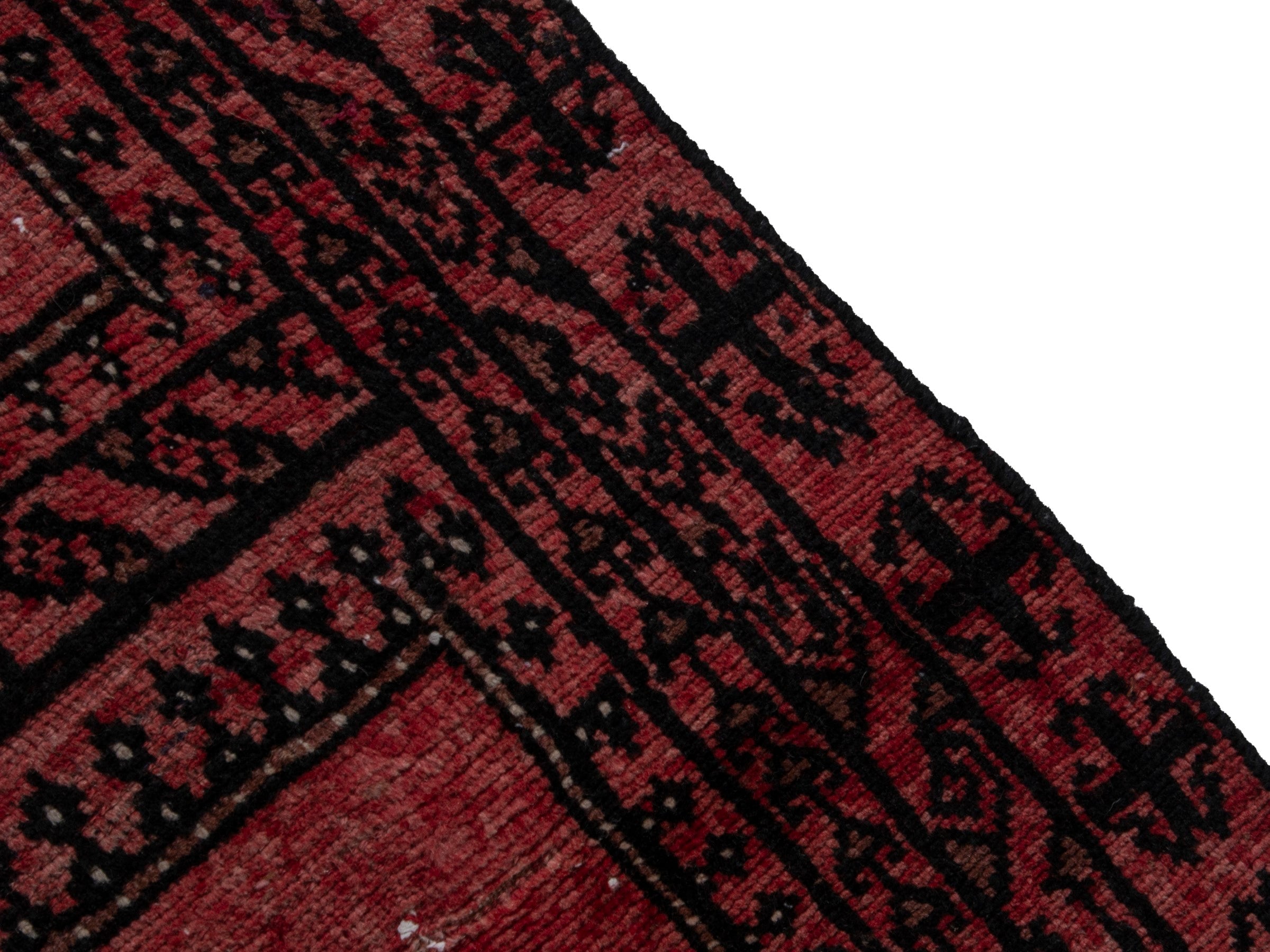 Persian Baluch accent rug in burgundy and black cherry, view 6 of 16