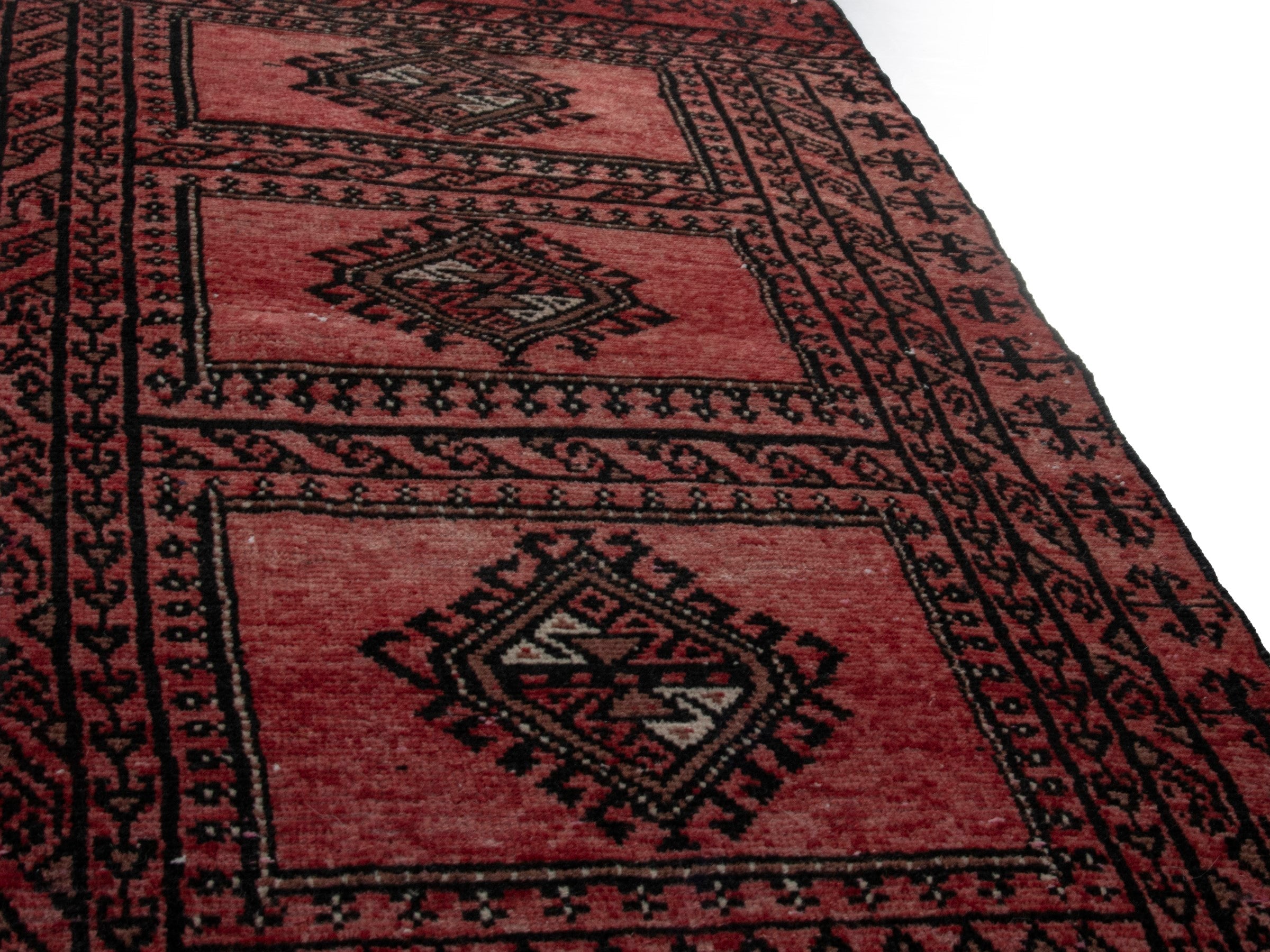 Persian Baluch accent rug in burgundy and black cherry, view 9 of 16