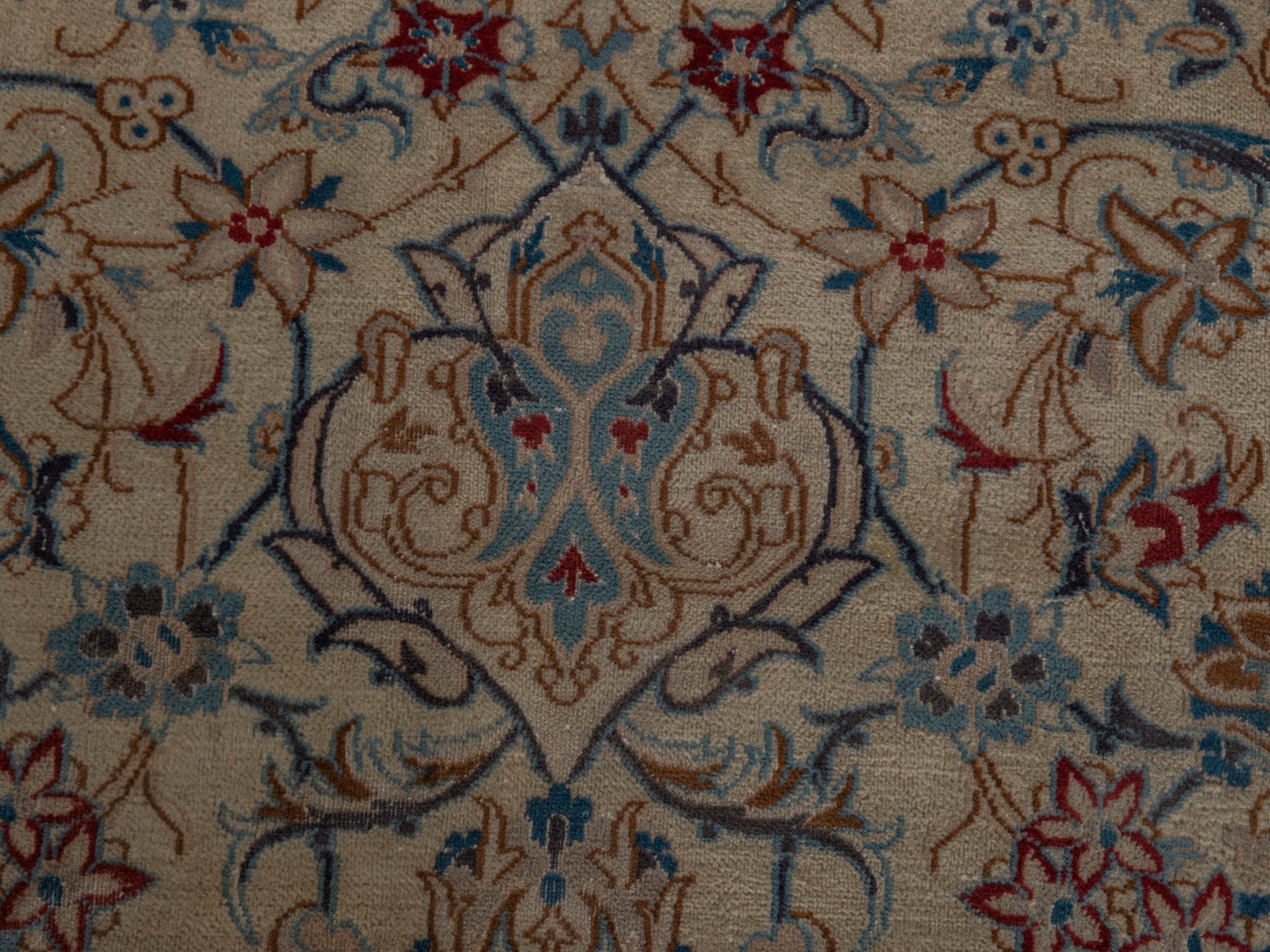 Persian Nain oversized rug in cream and sage, view 13 of 20