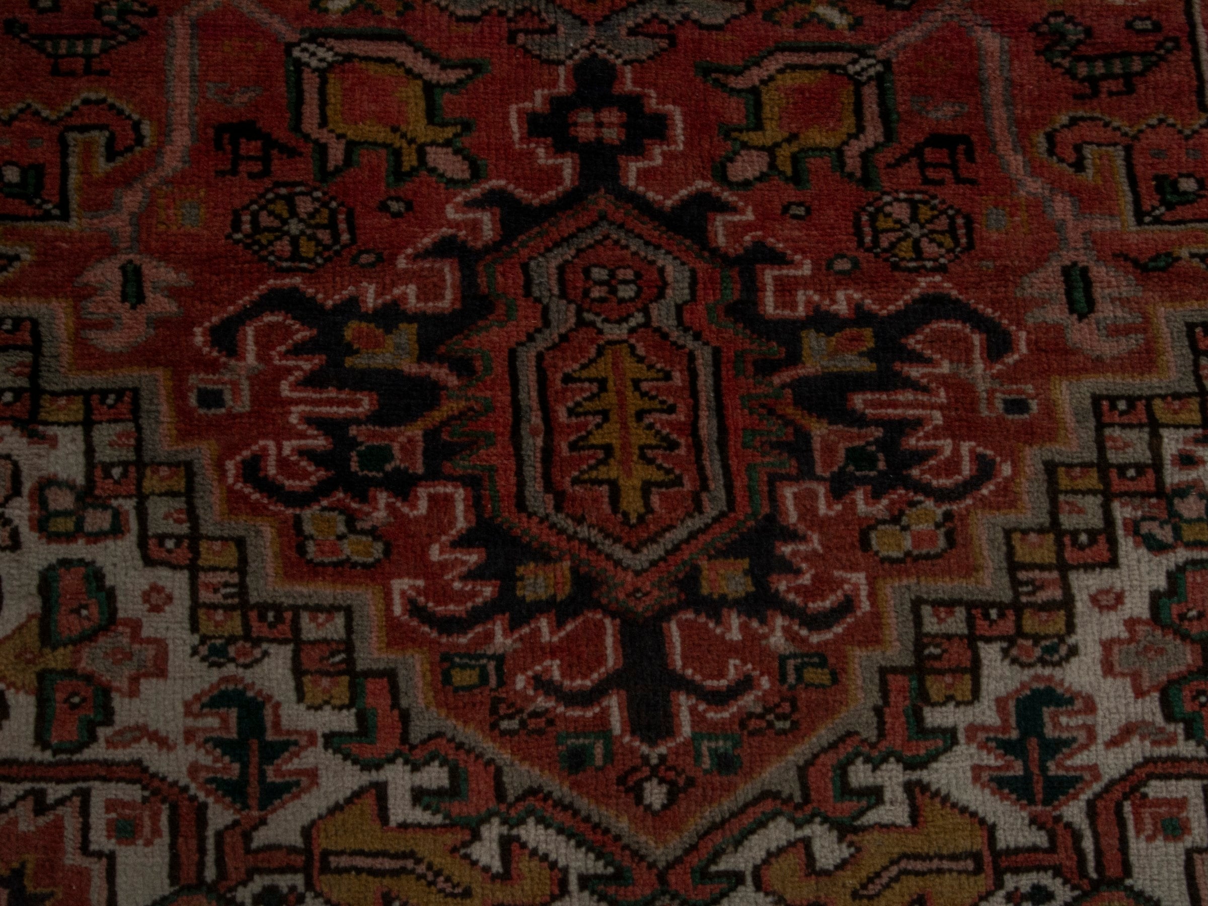Persian Gorevan area rug in rust and burgundy, view 11 of 22