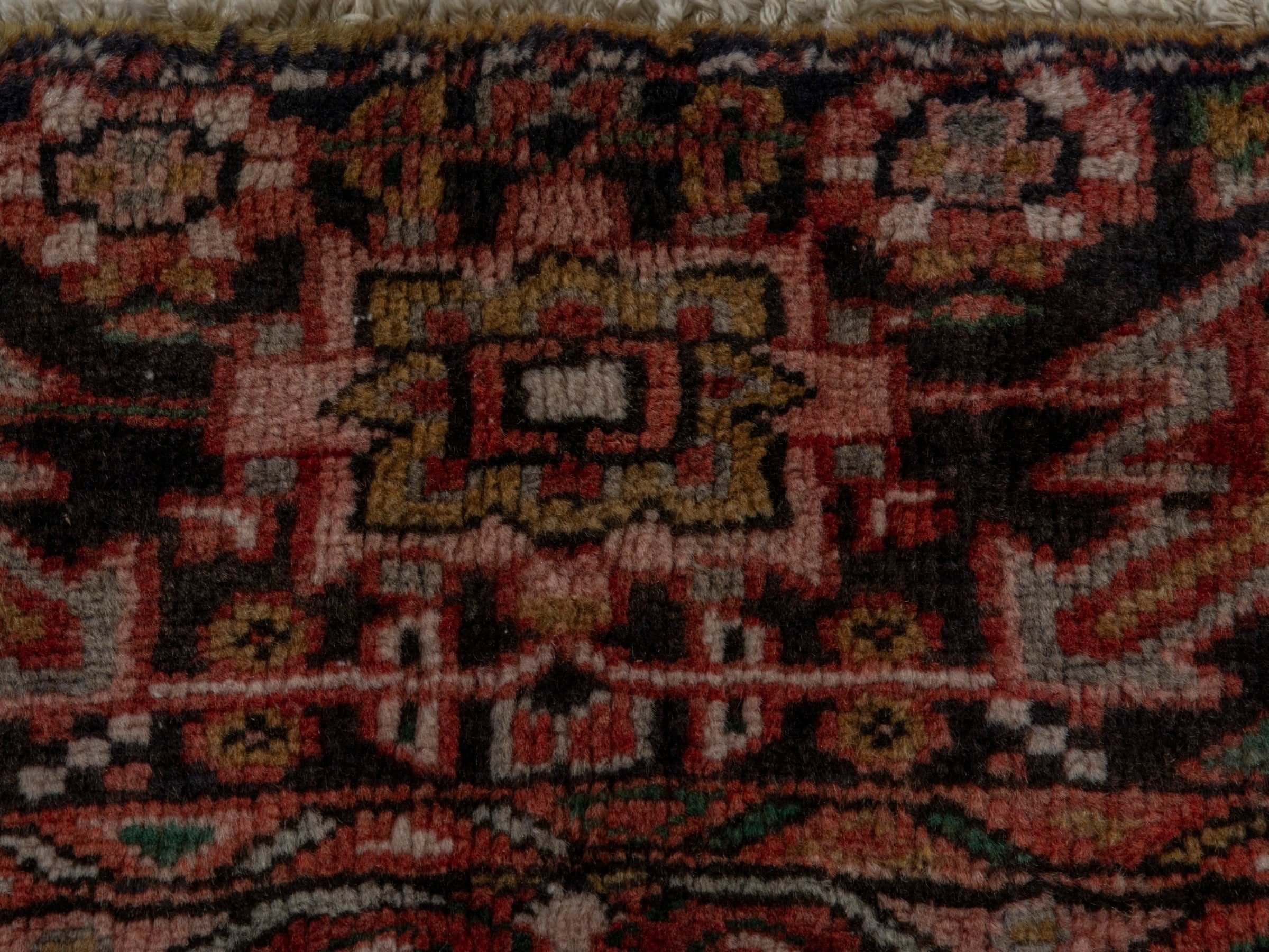Persian Gorevan area rug in rust and burgundy, view 13 of 22