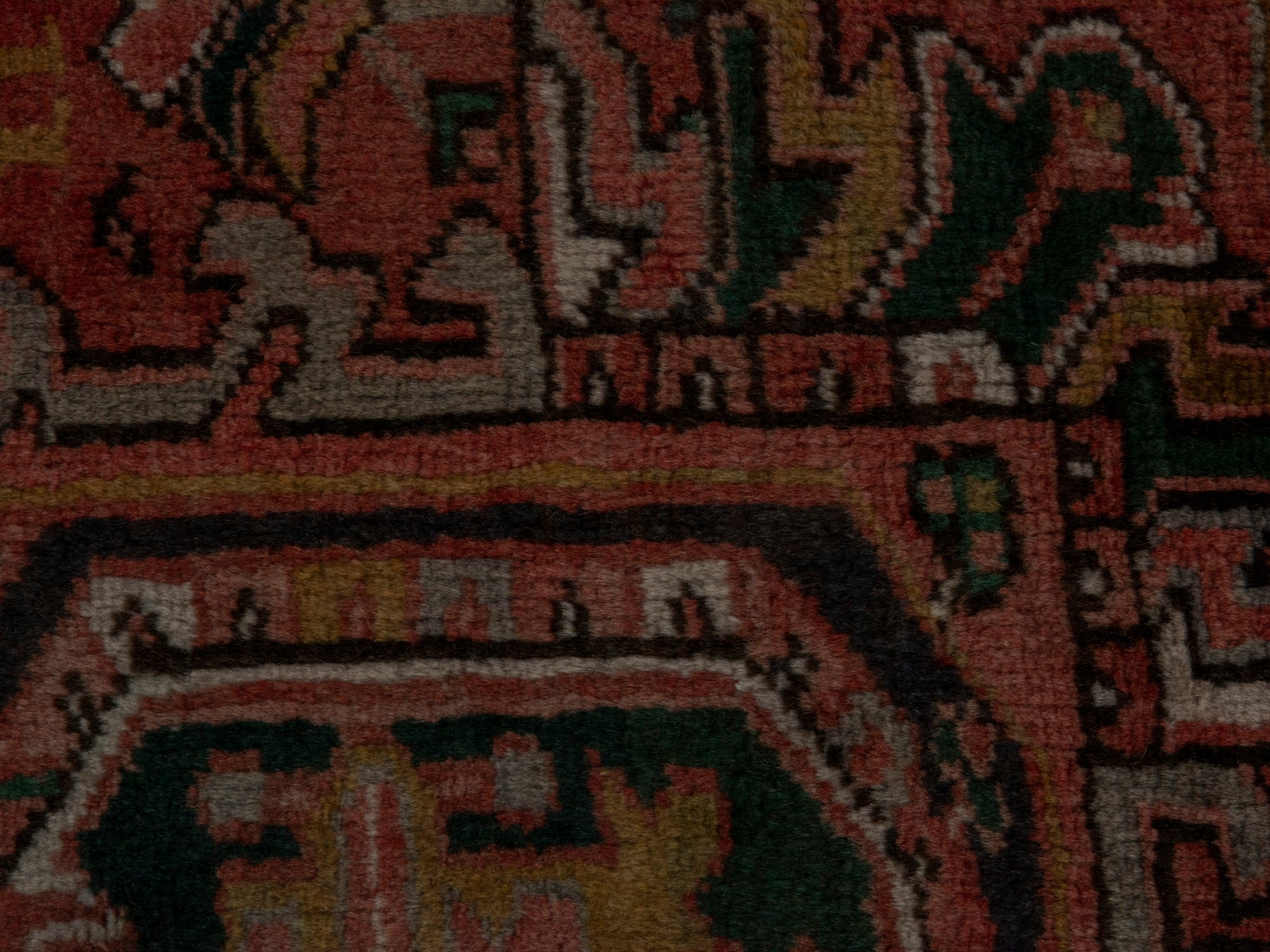 Persian Gorevan area rug in rust and burgundy, view 14 of 22