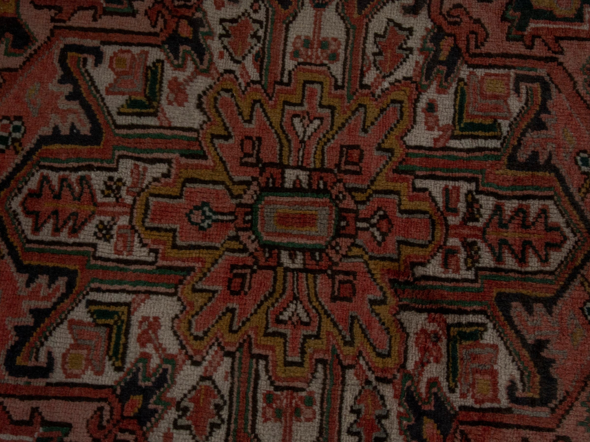 Persian Gorevan area rug in rust and burgundy, view 15 of 22