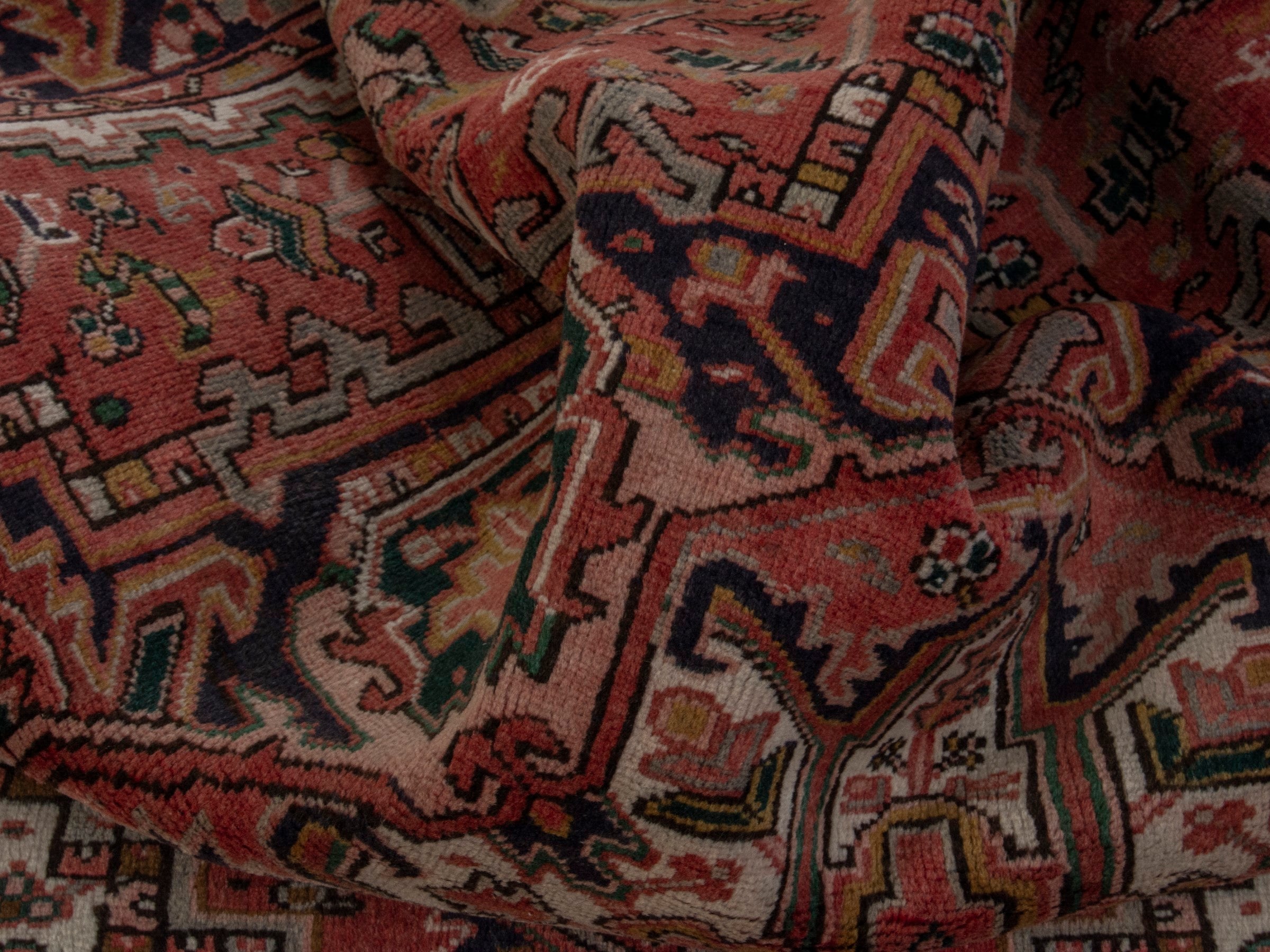 Persian Gorevan area rug in rust and burgundy, view 17 of 22