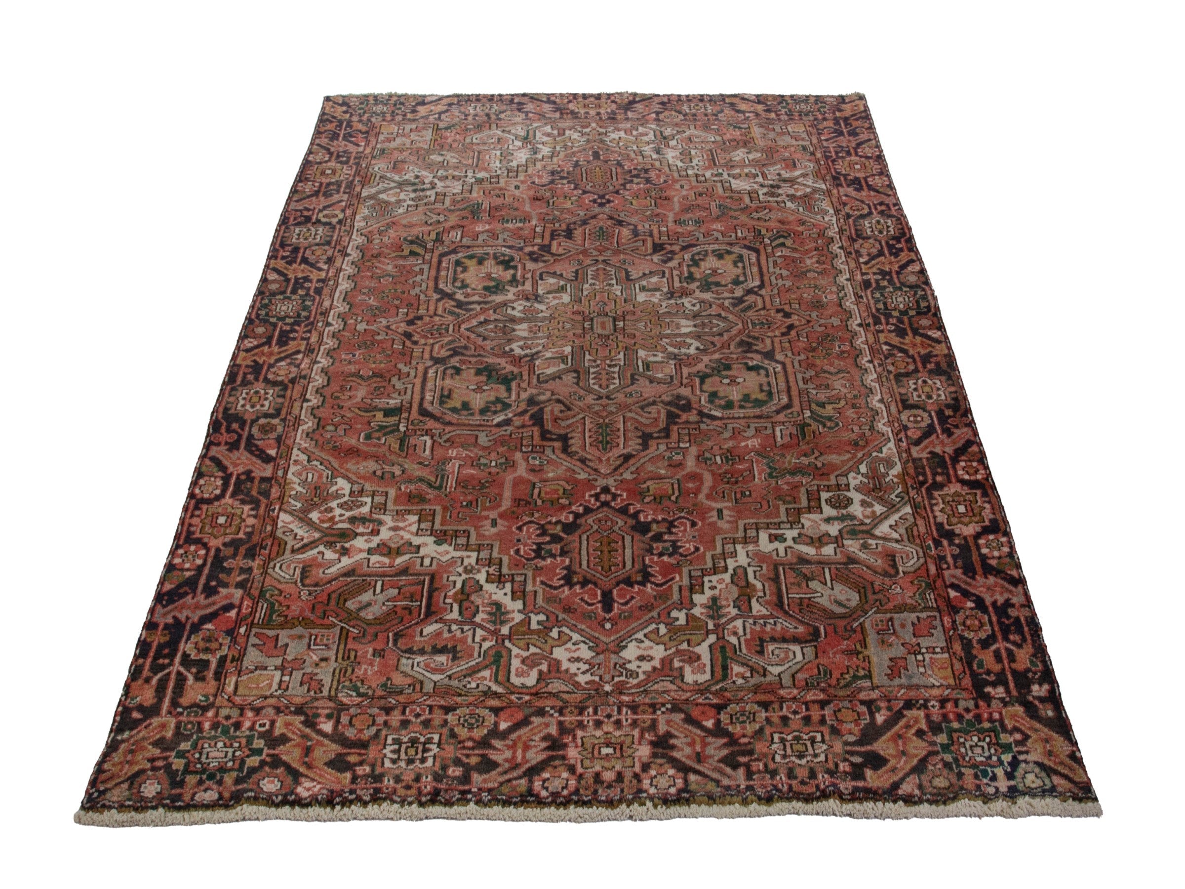Persian Gorevan area rug in rust and burgundy, view 3 of 22