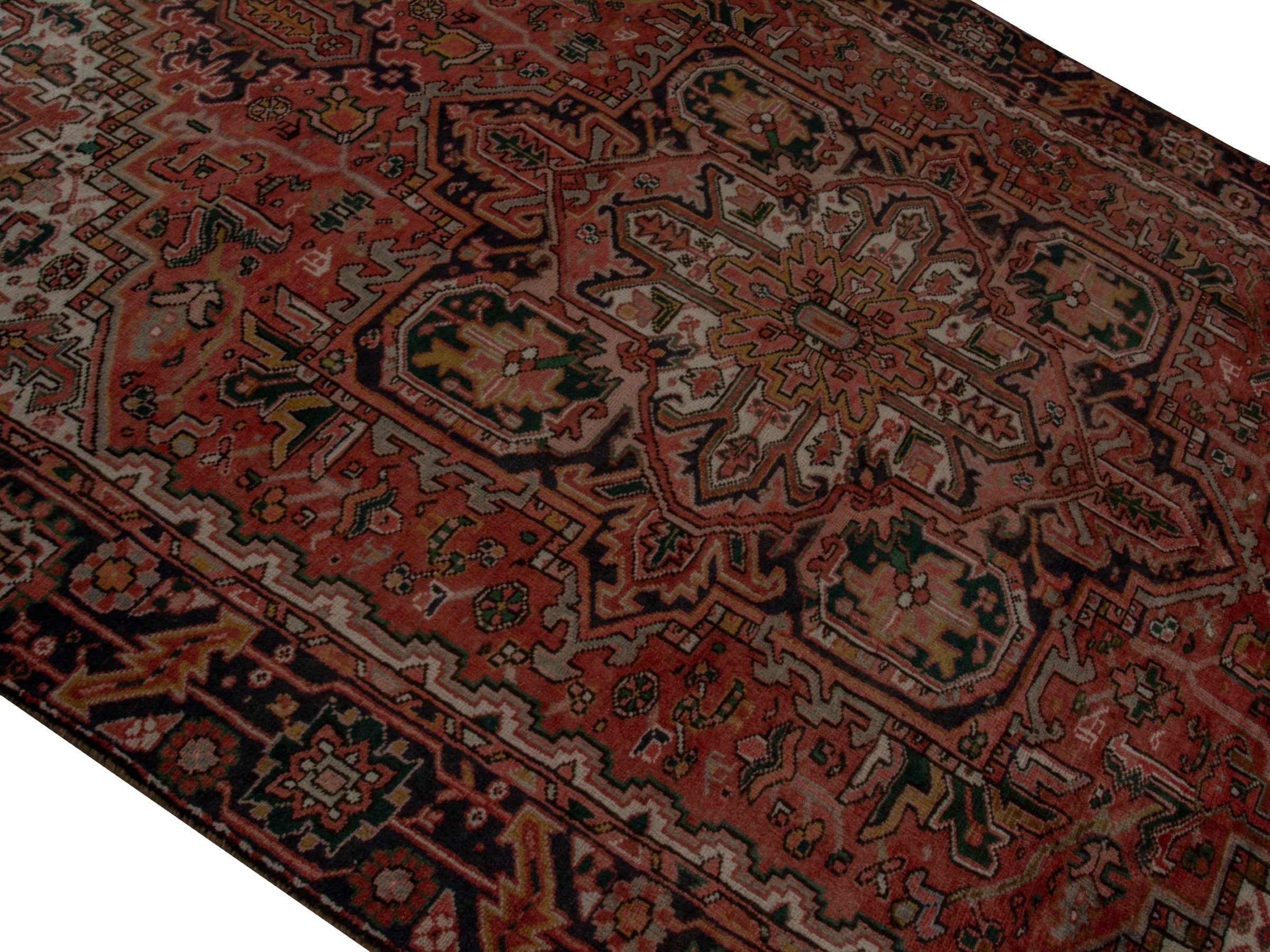 Persian Gorevan area rug in rust and burgundy, view 4 of 22