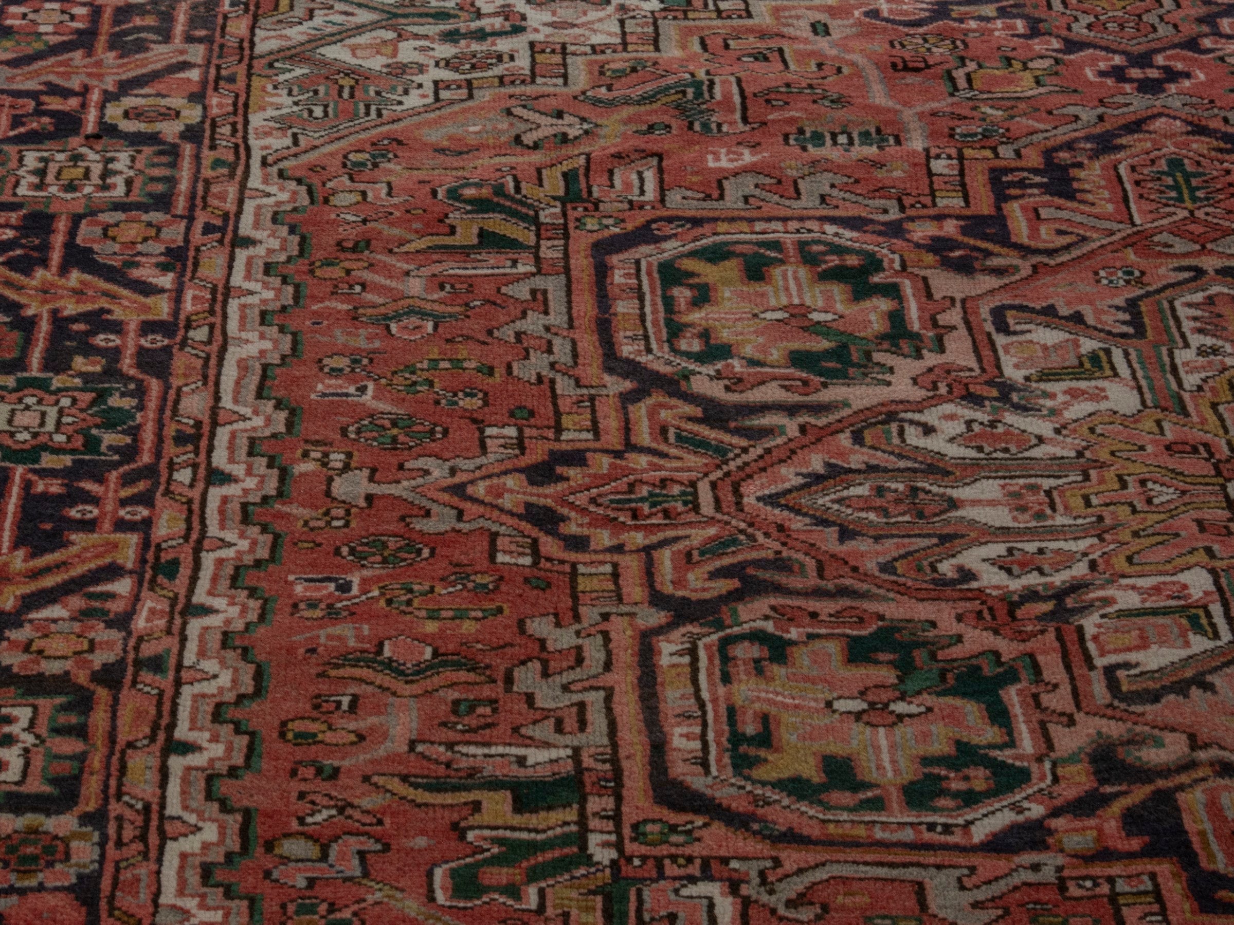 Persian Gorevan area rug in rust and burgundy, view 7 of 22