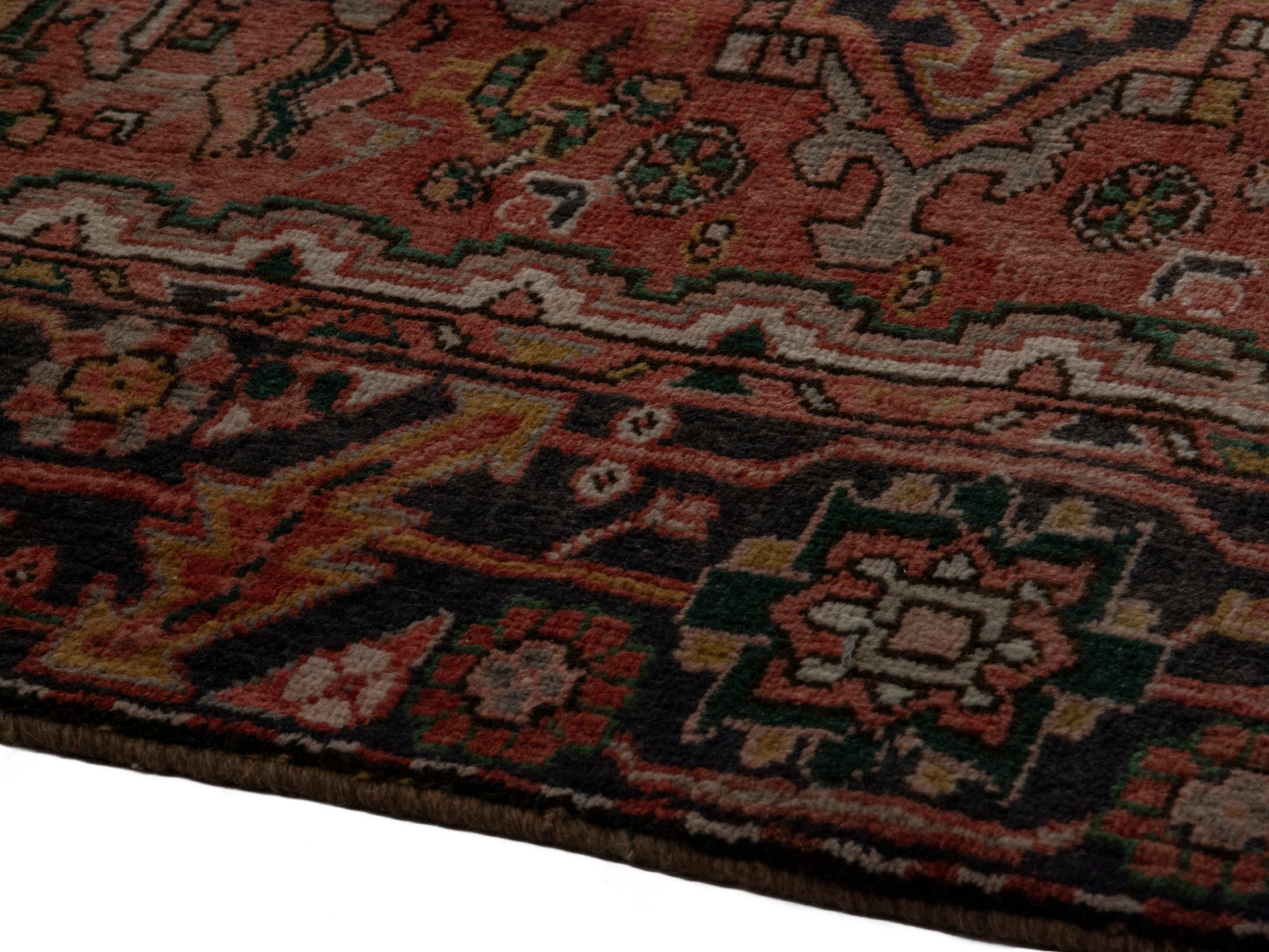 Persian Gorevan area rug in rust and burgundy, view 8 of 22