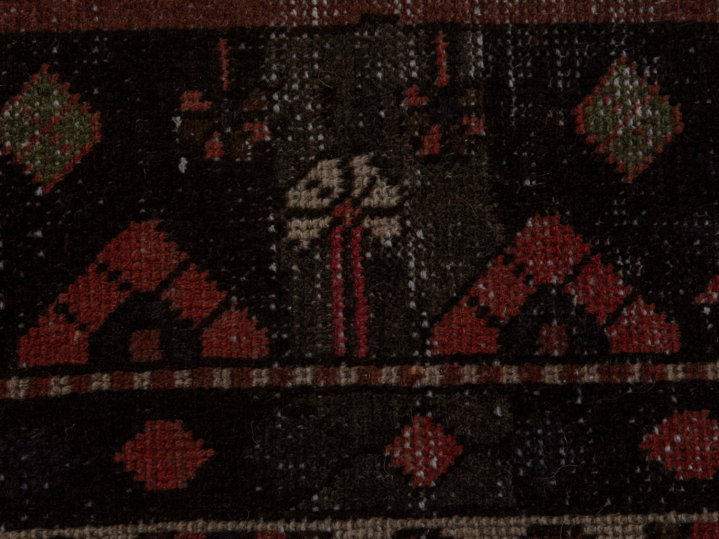 Persian Bakhtiari area rug in burgundy and cream, view 14 of 19