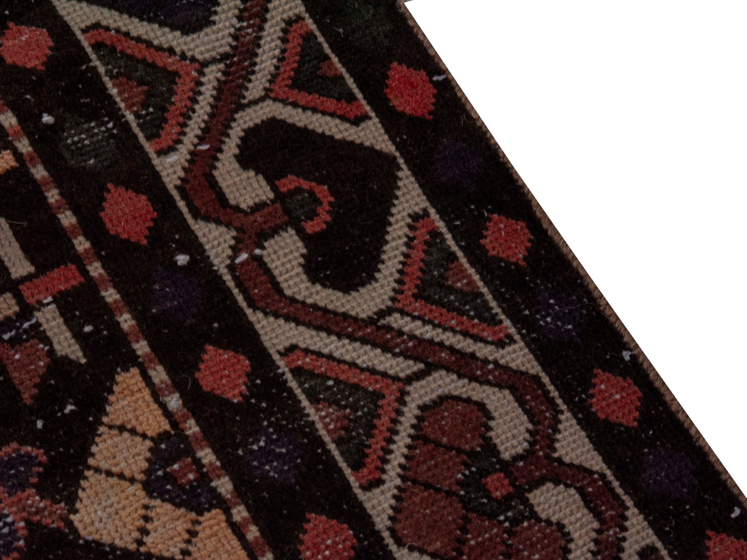 Persian Bakhtiari area rug in burgundy and cream, view 7 of 19