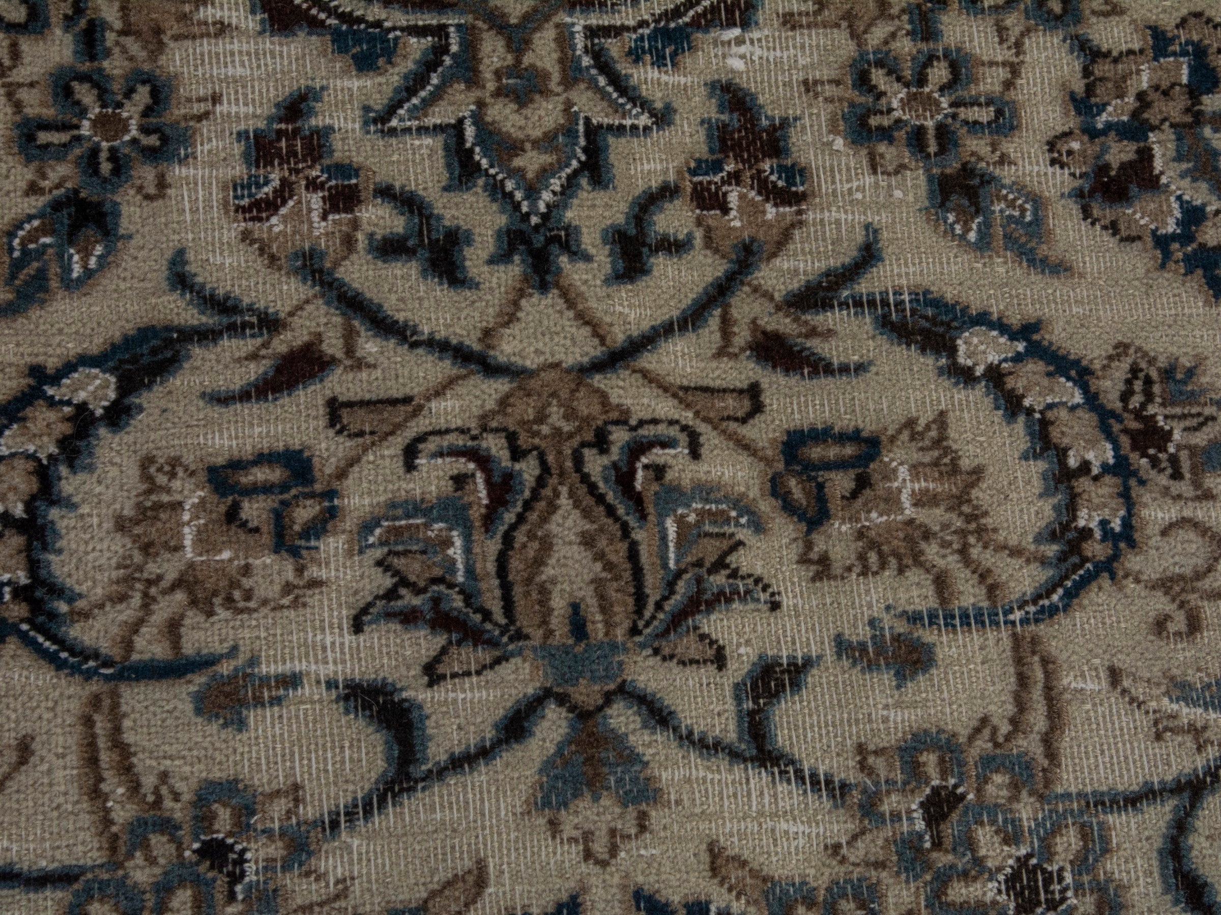 Persian Nain oversized rug in cream and taupe, view 12 of 18
