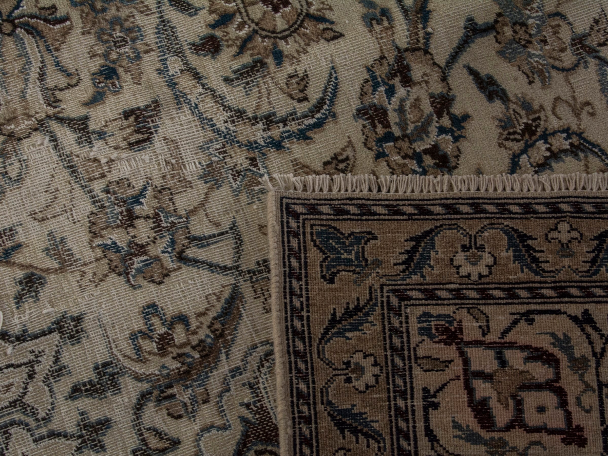 Persian Nain oversized rug in cream and taupe, view 18 of 18
