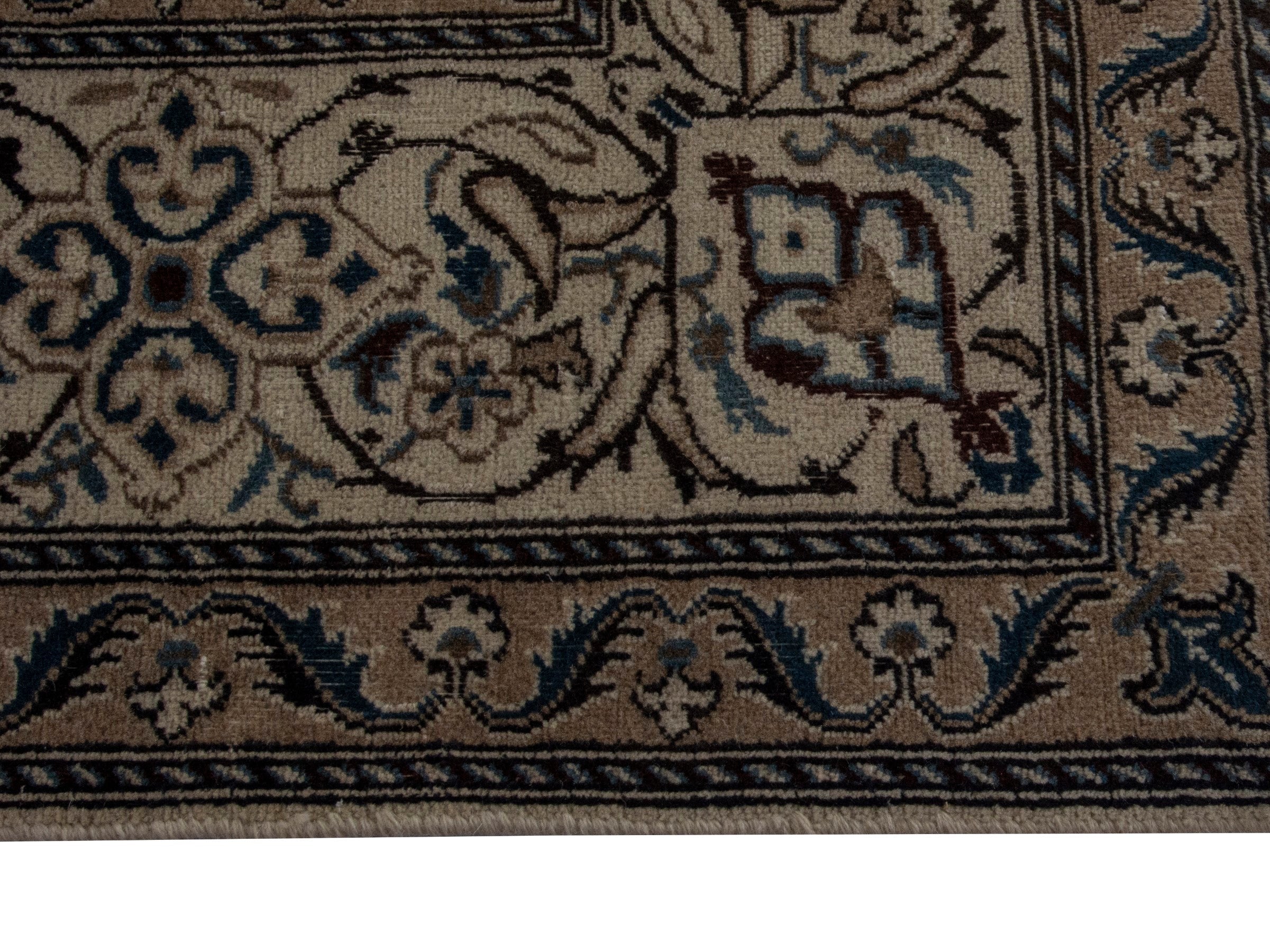 Persian Nain oversized rug in cream and taupe, view 5 of 18