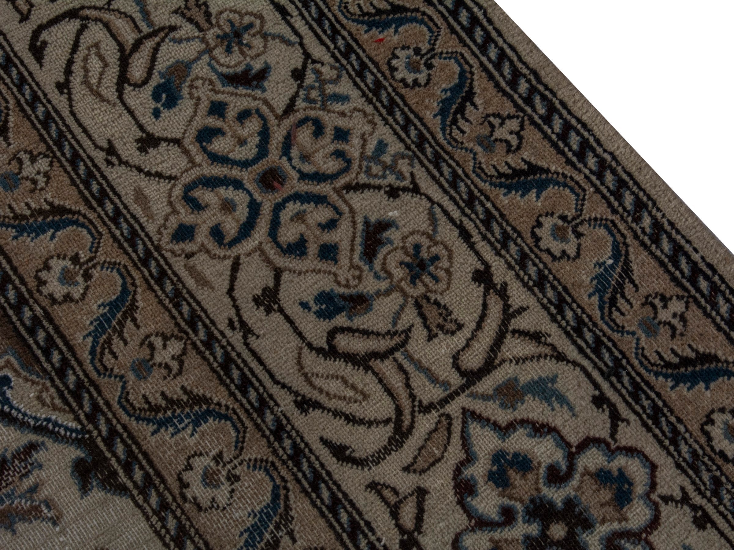 Persian Nain oversized rug in cream and taupe, view 7 of 18
