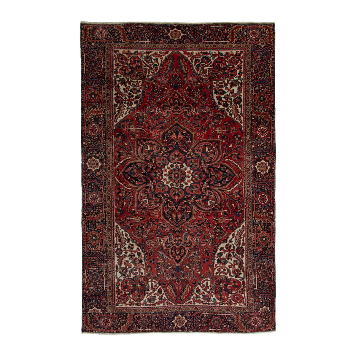 Persian Heriz oversized rug in deep red and burgundy, 8'2" x 12'