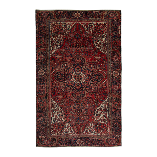 Persian Heriz oversized rug in deep red and burgundy, 8'2" x 12'