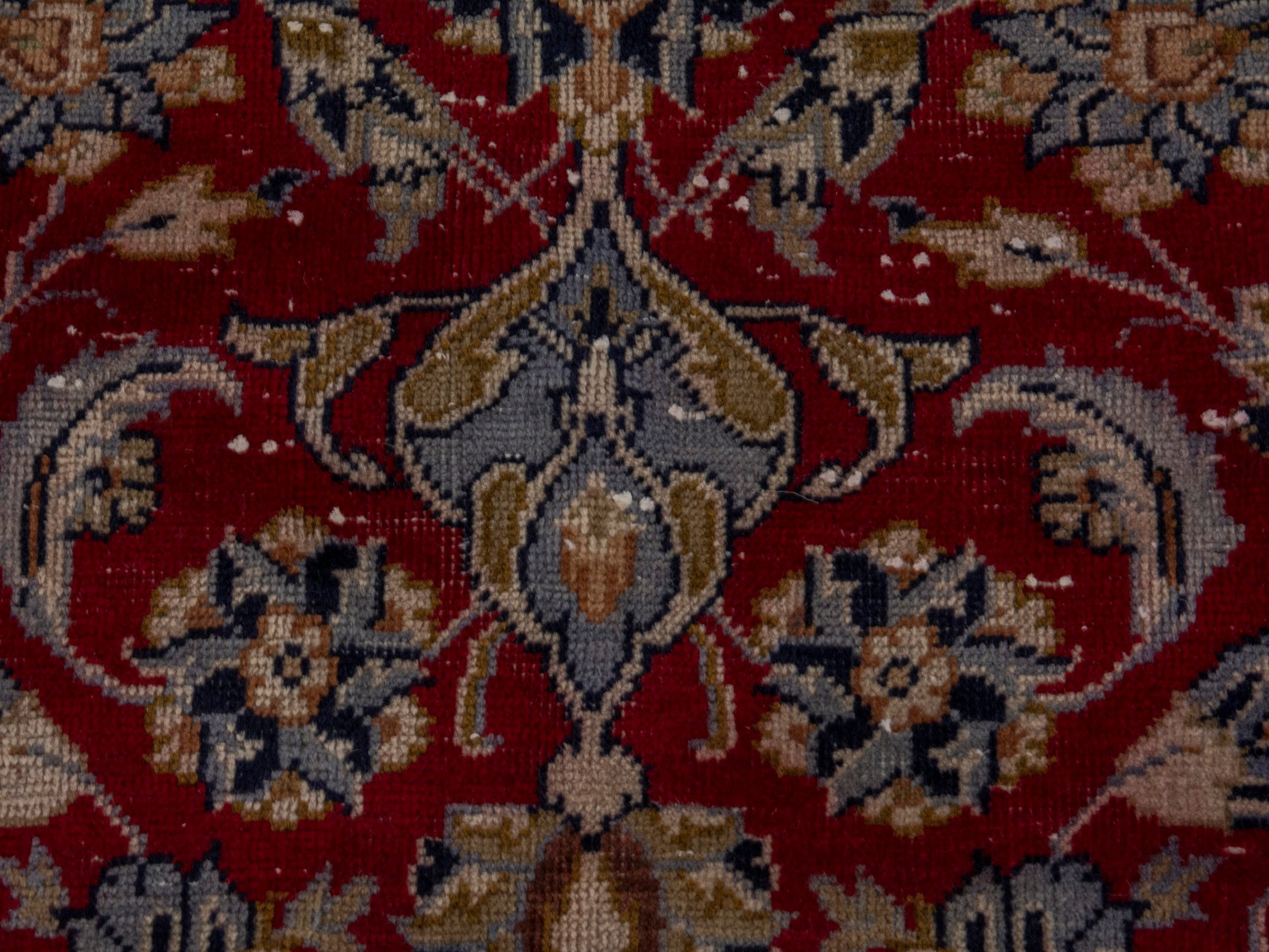 Persian Najafabad oversized rug in deep red and navy, view 12 of 20
