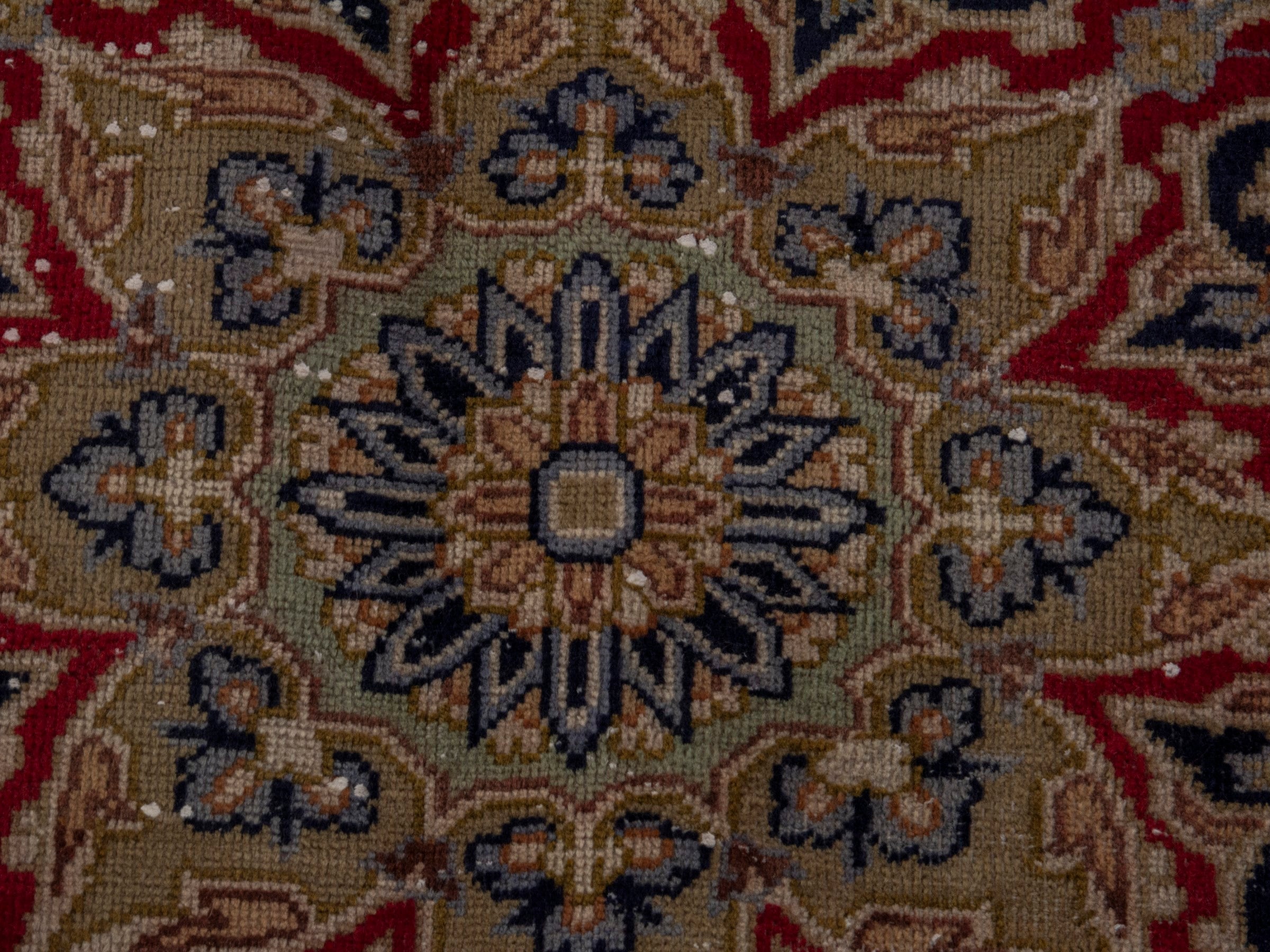 Persian Najafabad oversized rug in deep red and navy, view 13 of 20