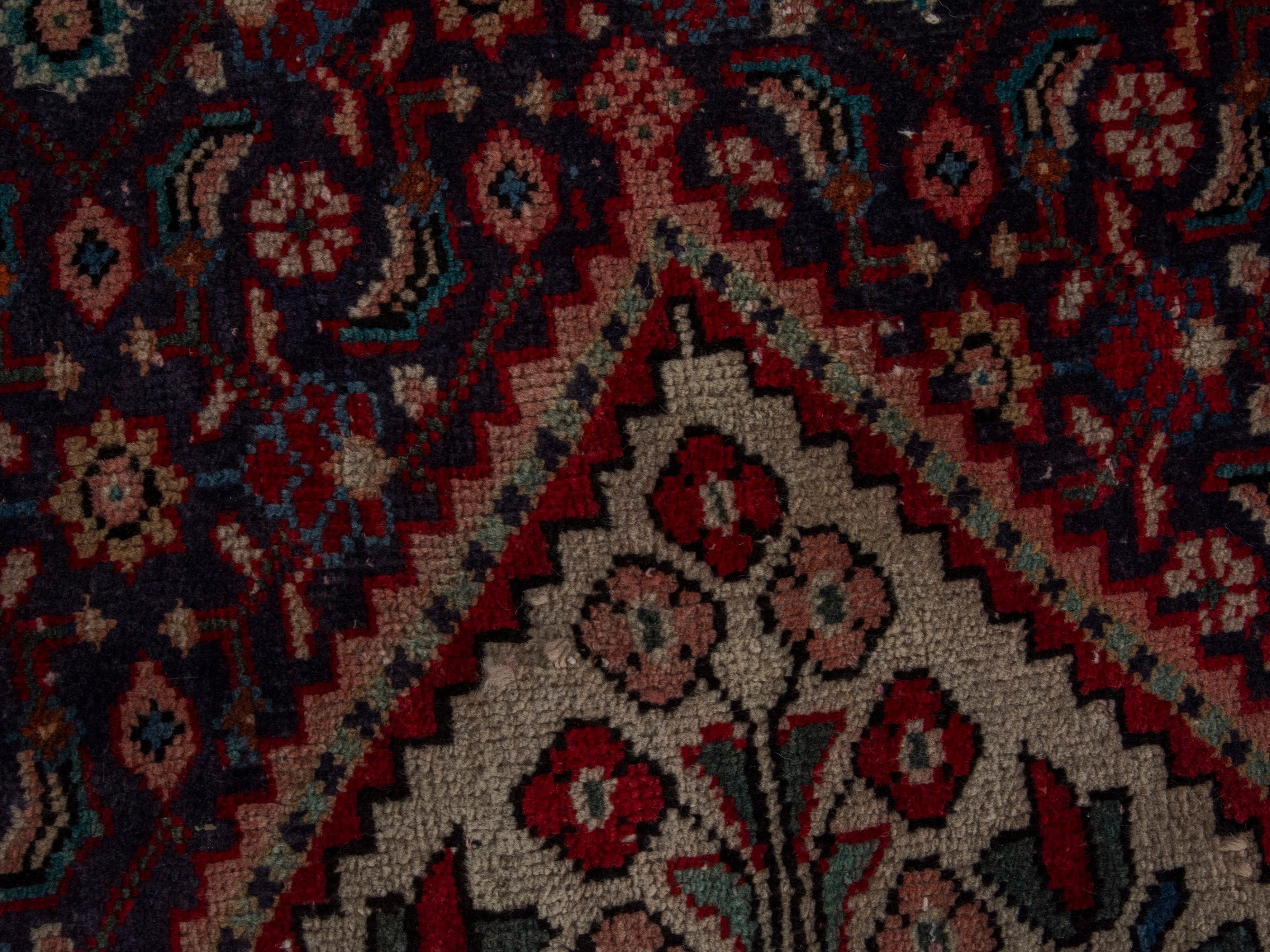Persian Mahal oversized rug in burgundy and cream, view 14 of 18