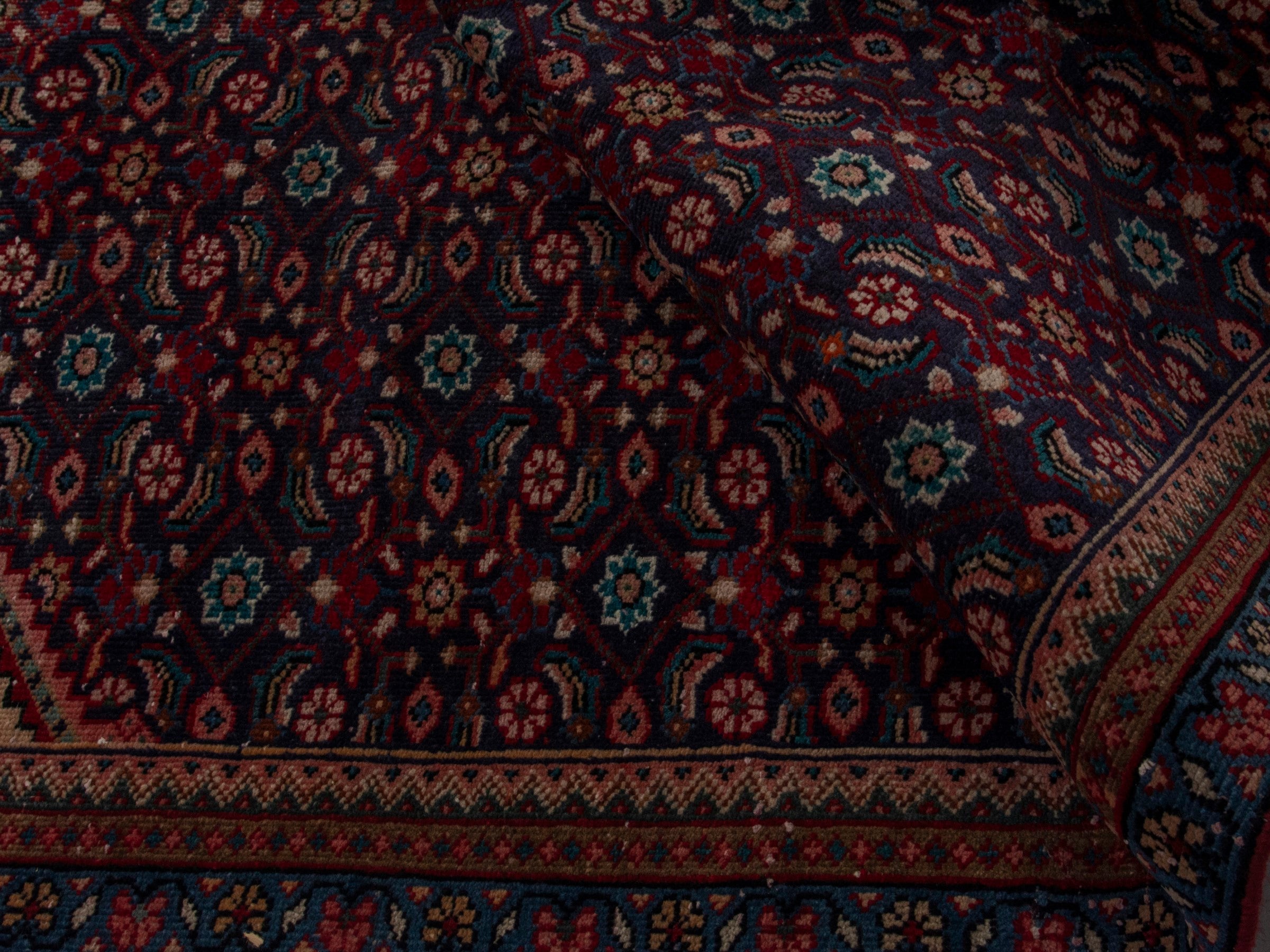 Persian Mahal oversized rug in burgundy and cream, view 15 of 18