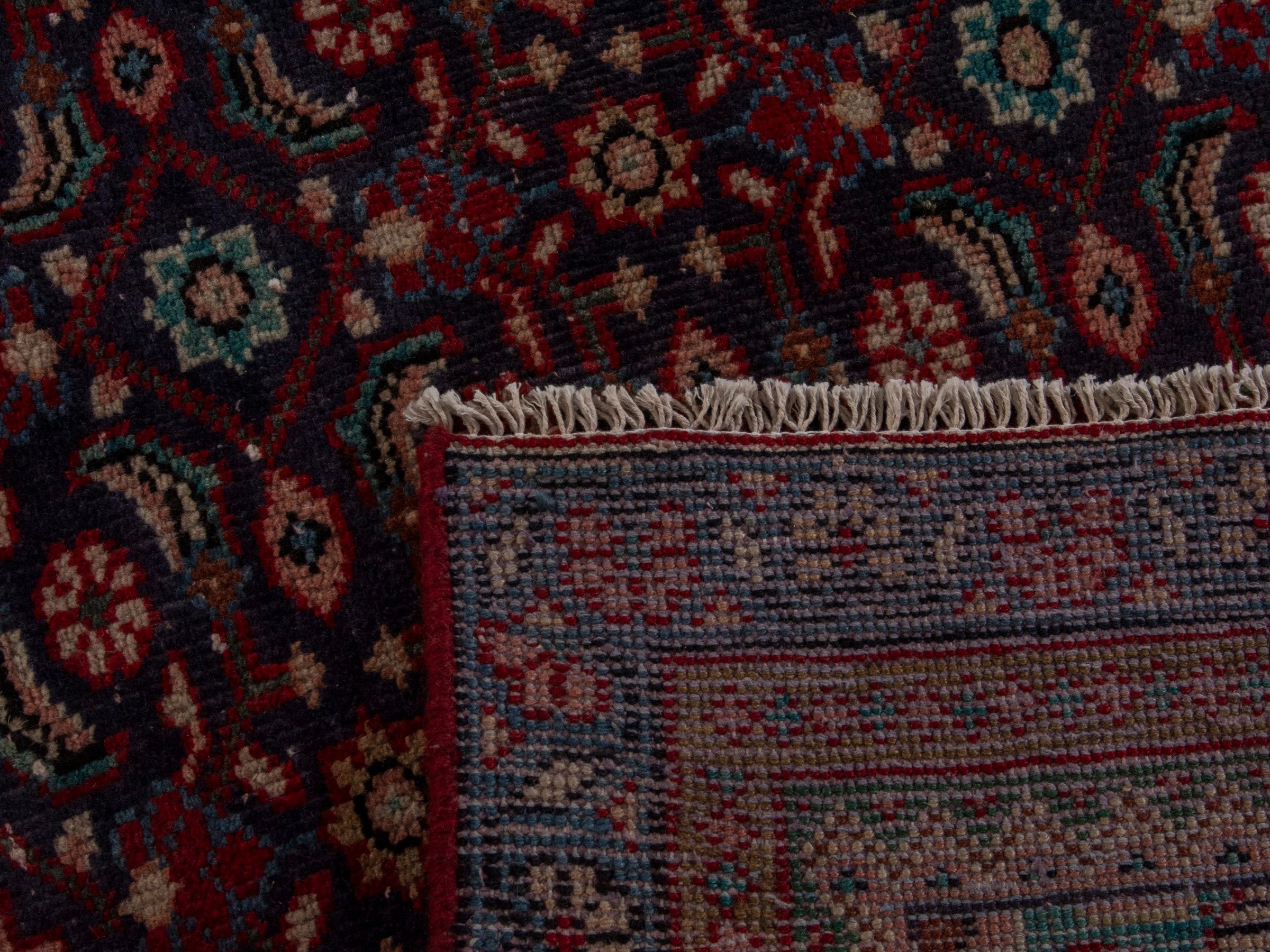 Persian Mahal oversized rug in burgundy and cream, view 18 of 18