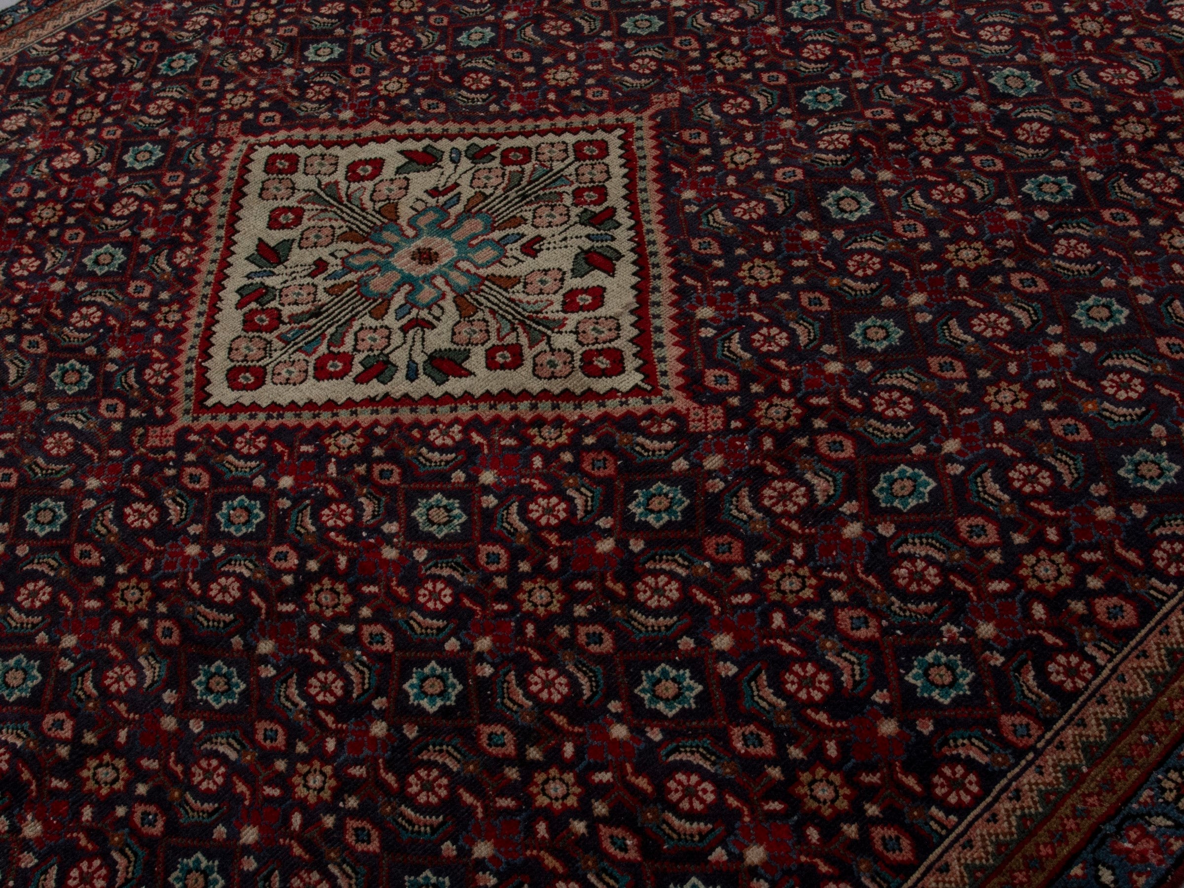 Persian Mahal oversized rug in burgundy and cream, view 4 of 18
