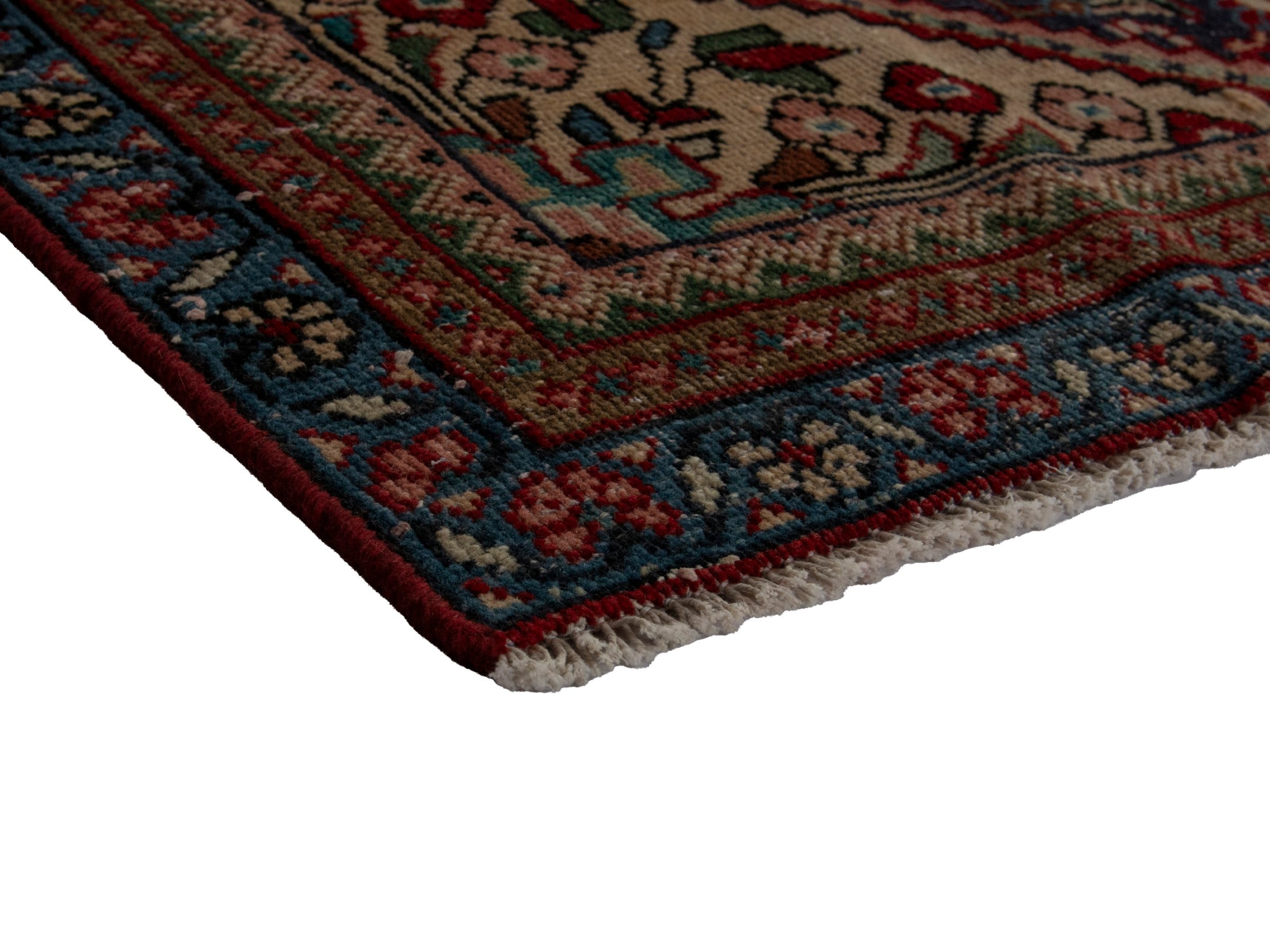 Persian Mahal oversized rug in burgundy and cream, view 6 of 18