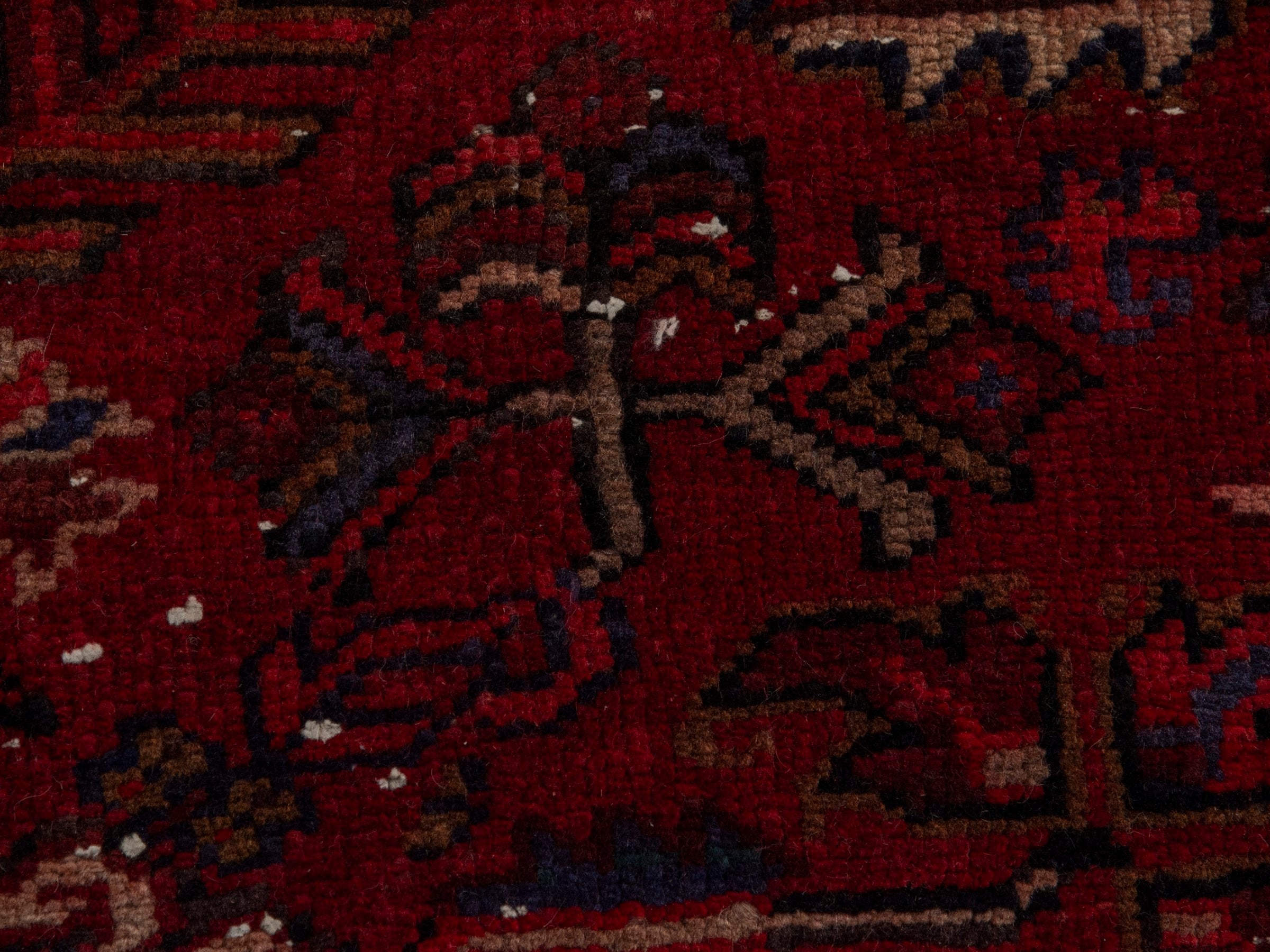 Persian Heriz oversized rug in burgundy and cream, view 13 of 20