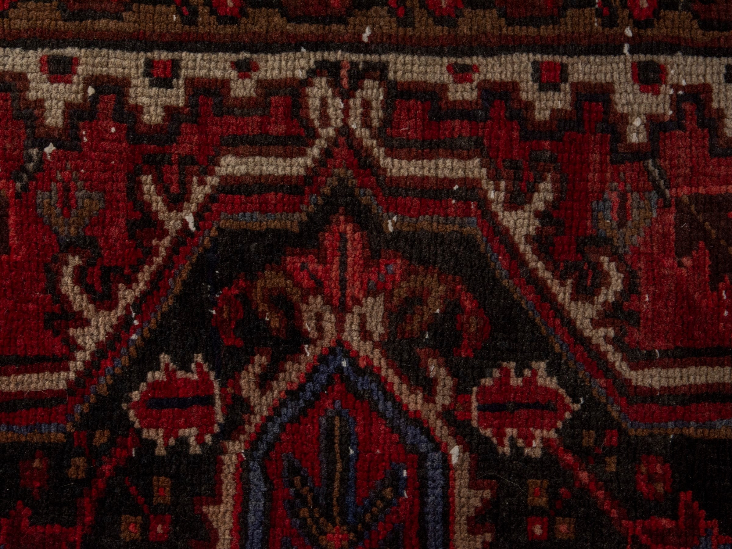 Persian Heriz oversized rug in burgundy and cream, view 14 of 20