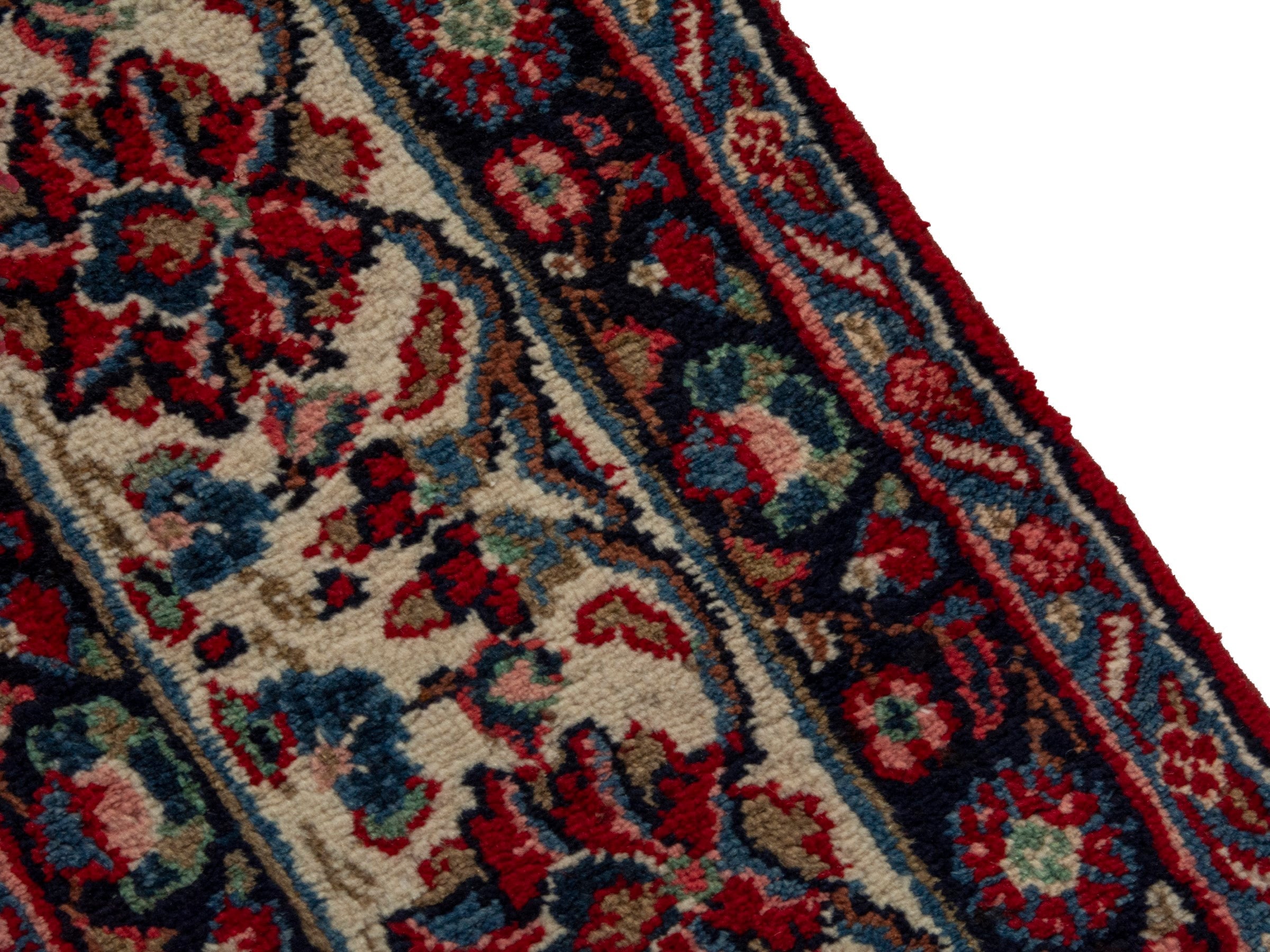 Persian Hamedan oversized rug in deep red and ivory, view 7 of 19