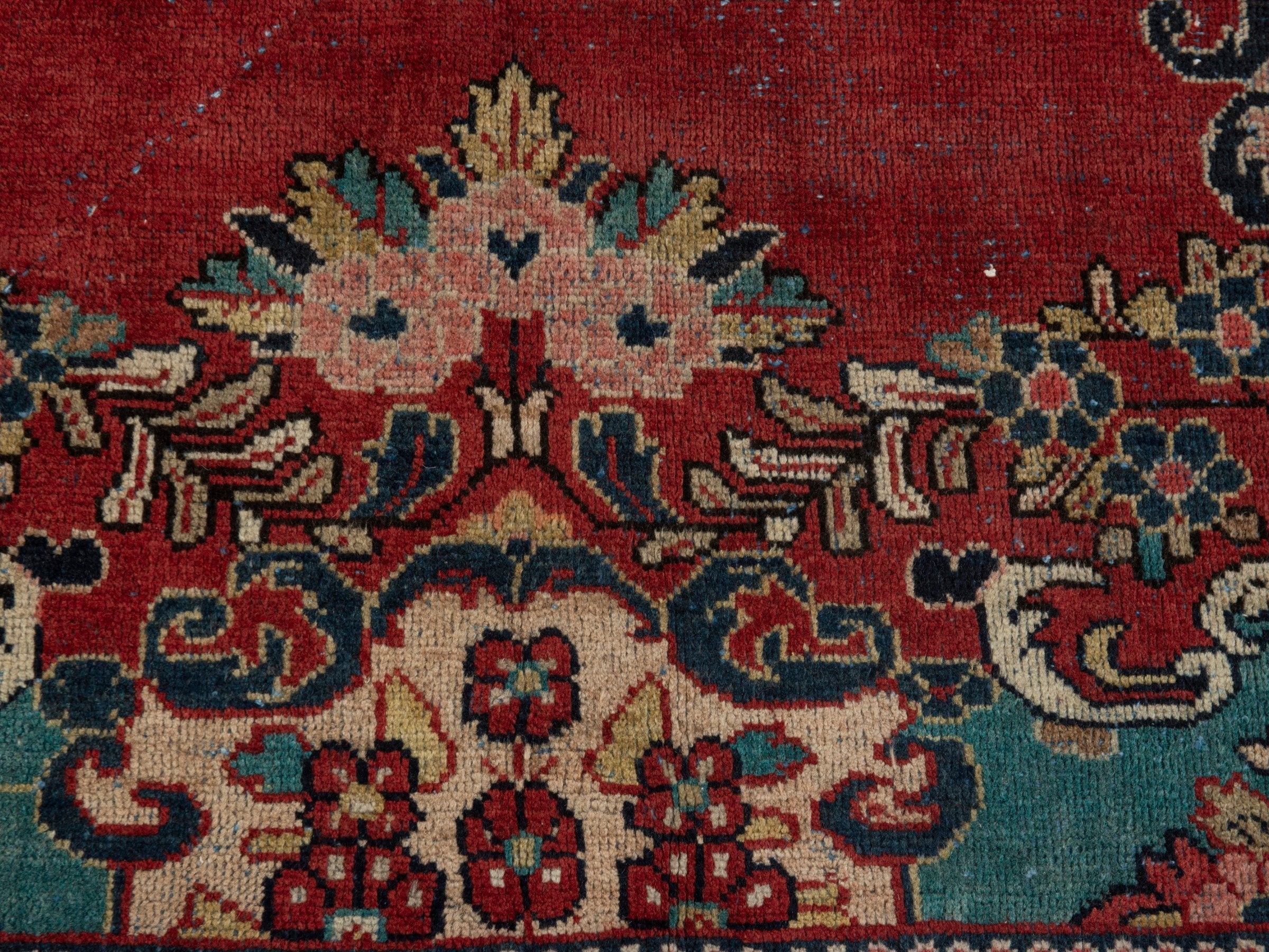 Persian Davoodabad area rug in burgundy and rose, view 11 of 20