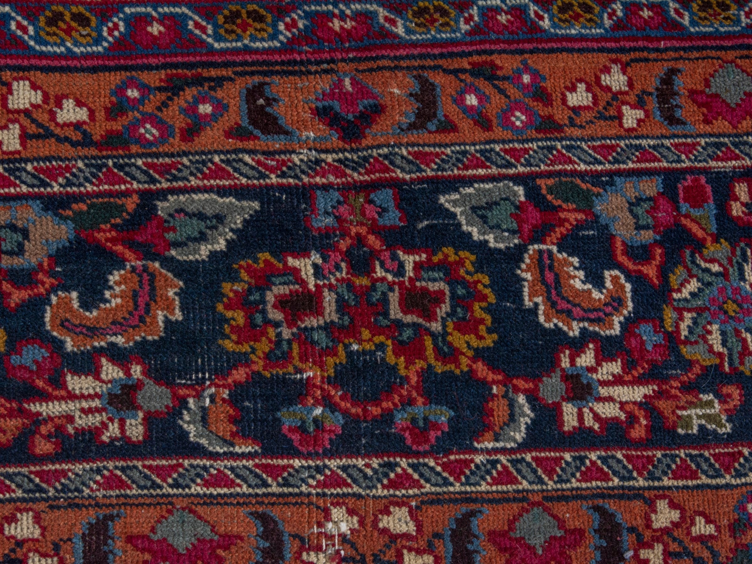 Persian Sabzevar oversized rug in burgundy and dark brown, view 11 of 21