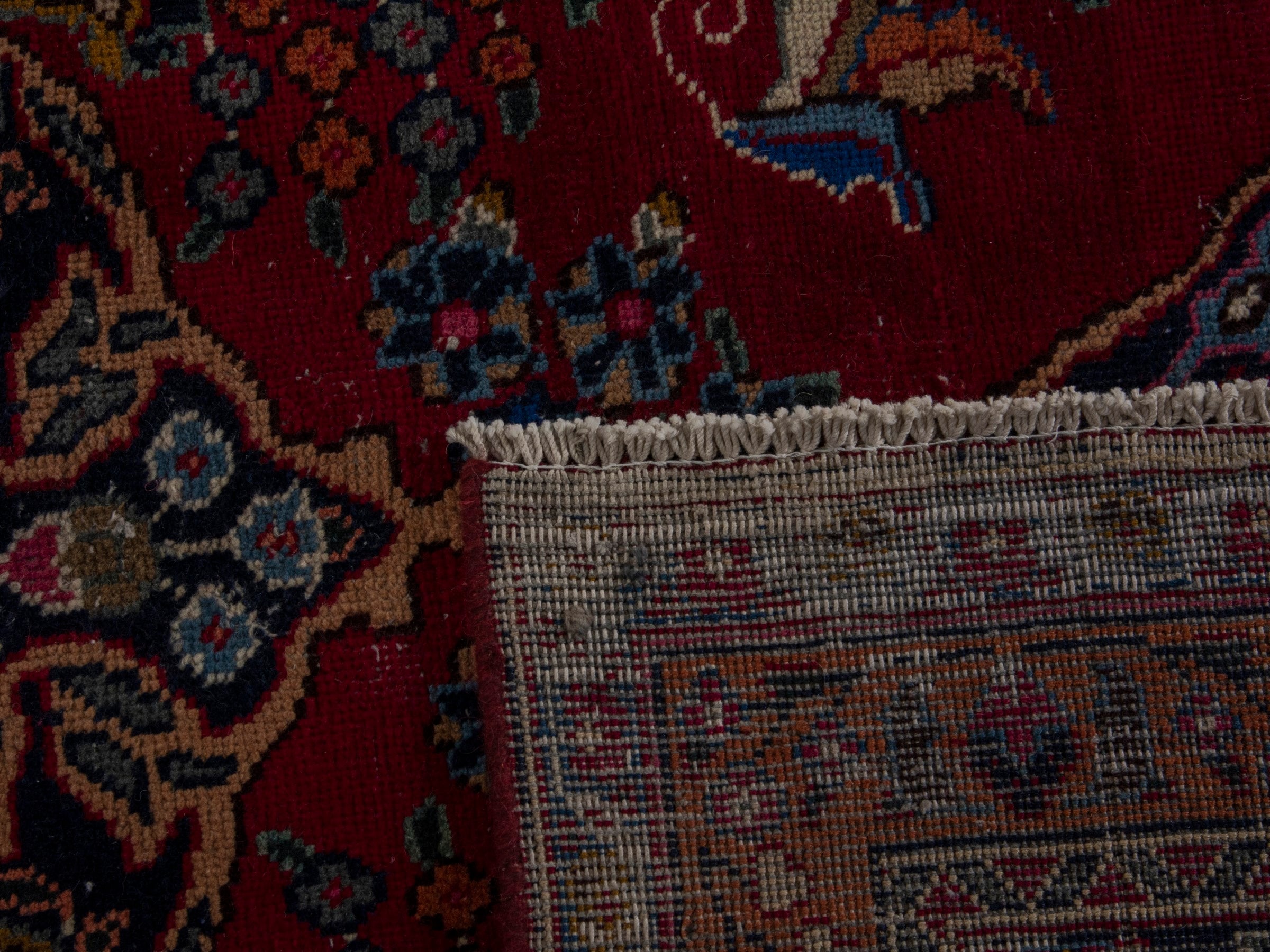 Persian Sabzevar oversized rug in burgundy and dark brown, view 21 of 21