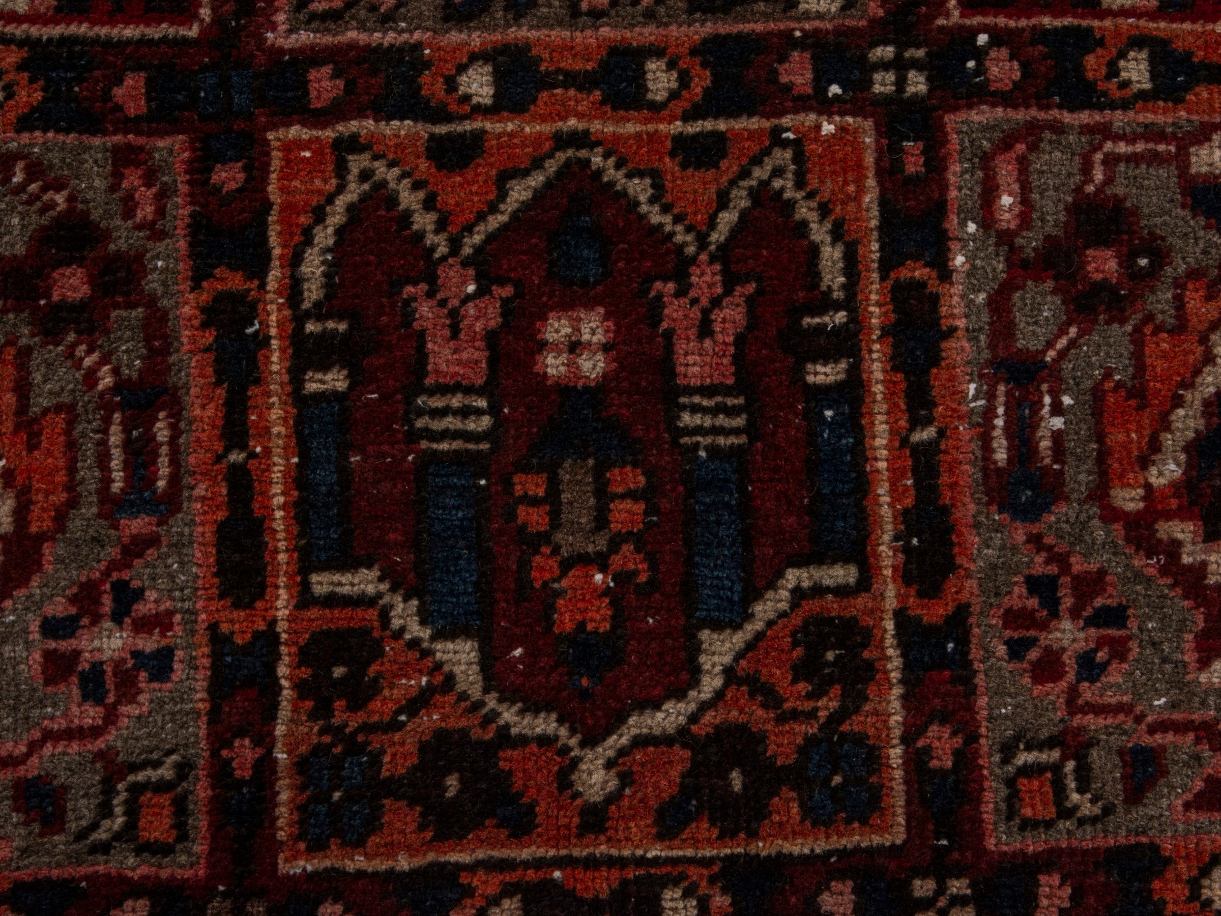 Persian Bakhtiari oversized rug in burgundy and cream, view 11 of 22