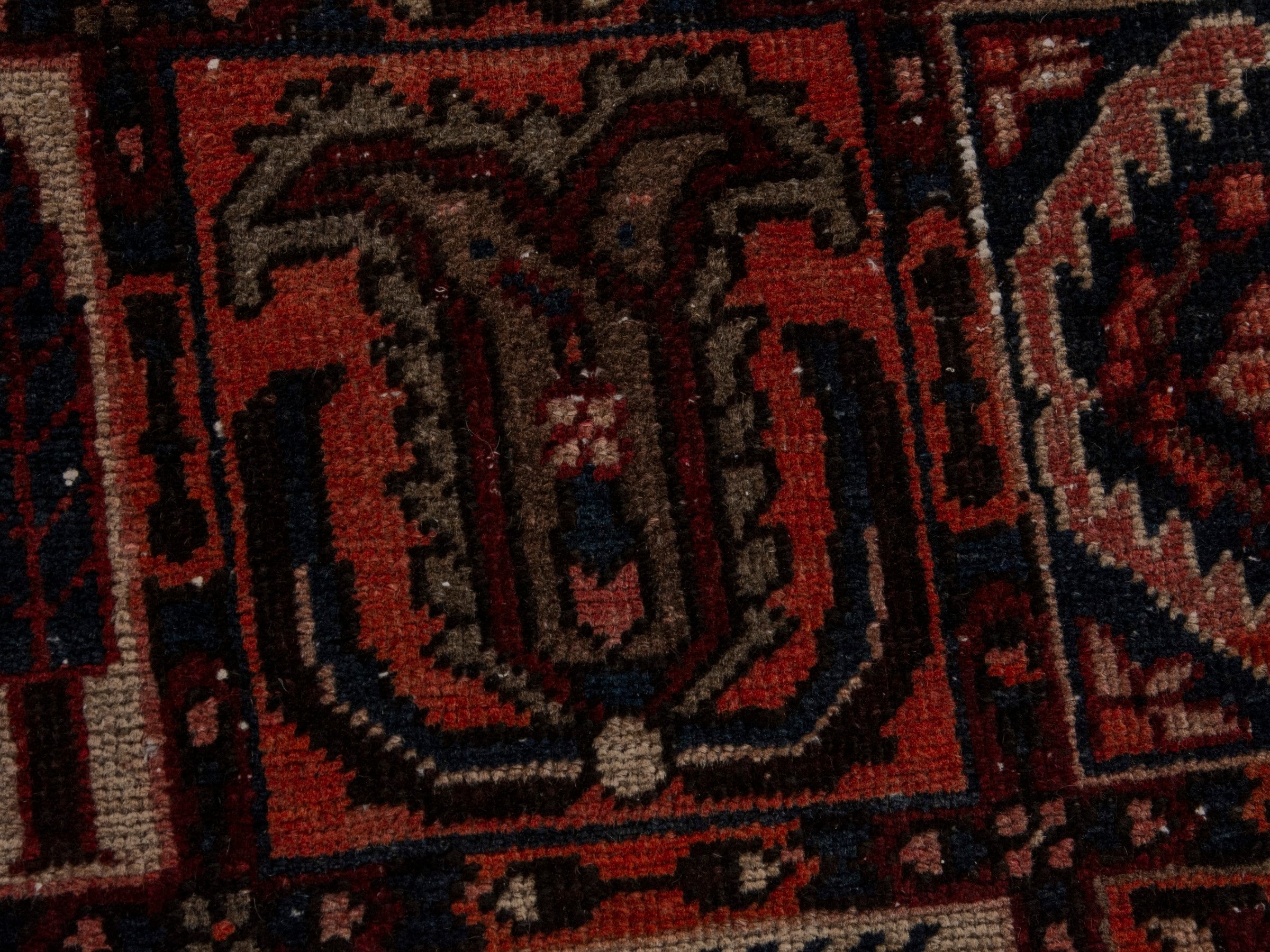 Persian Bakhtiari oversized rug in burgundy and cream, view 13 of 22