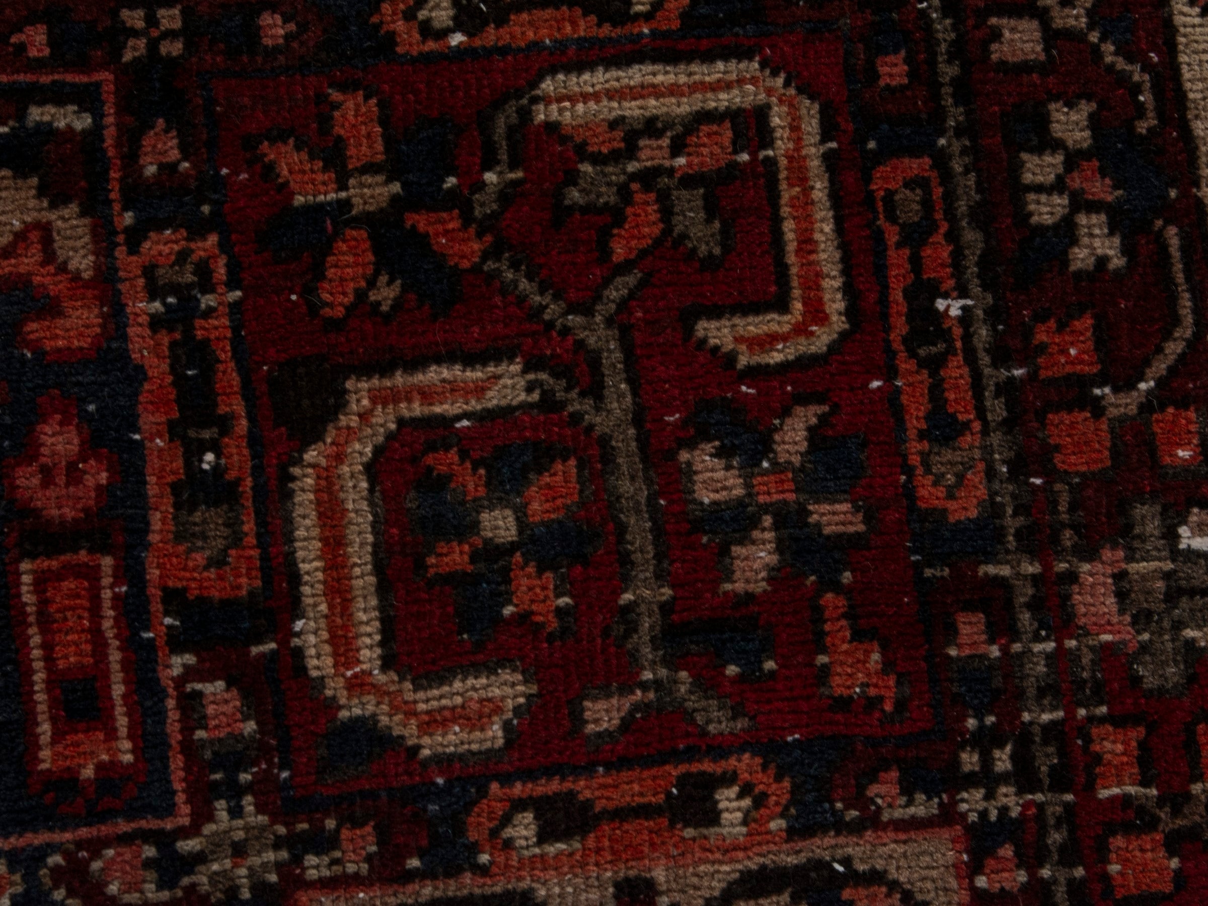 Persian Bakhtiari oversized rug in burgundy and cream, view 17 of 22