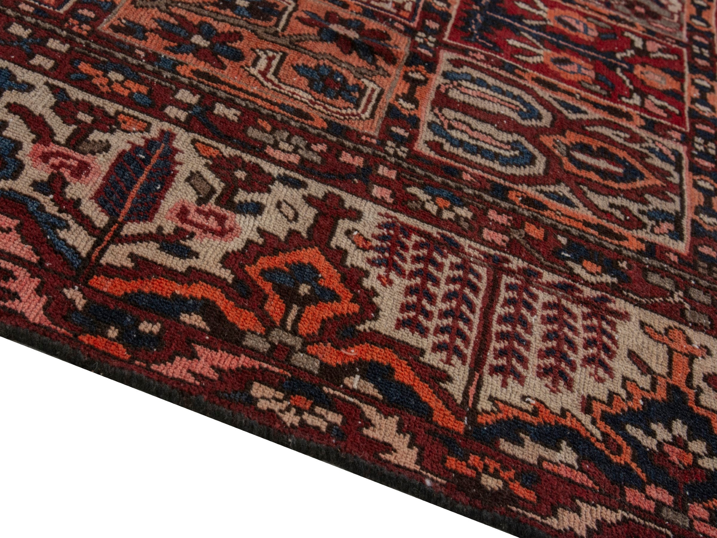 Persian Bakhtiari oversized rug in burgundy and cream, view 8 of 22