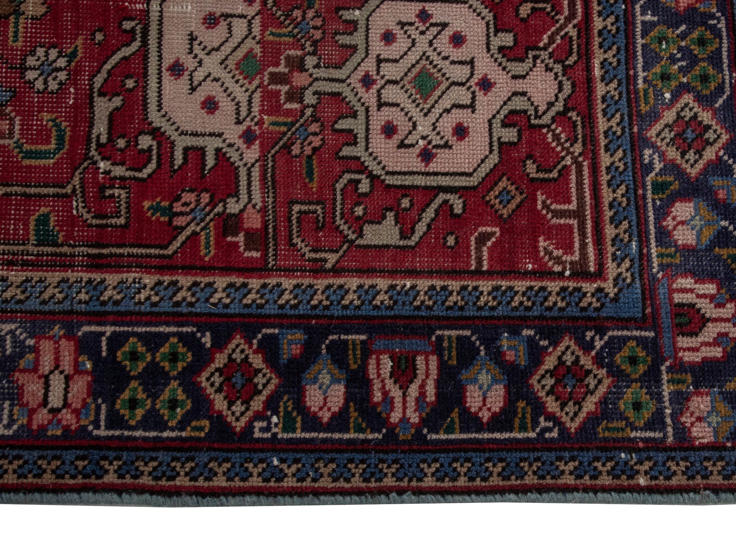 Persian Tabriz oversized rug in teal and burgundy, view 5 of 22