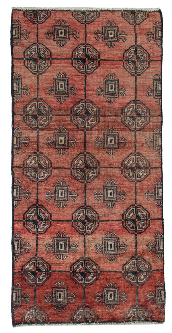 5841, Persian Torkaman Mini Rug