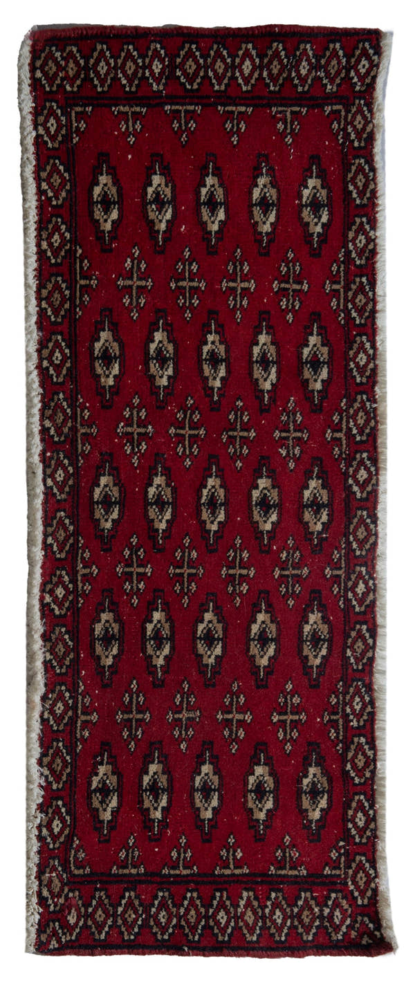 5845, Persian Torkaman Mini Rug