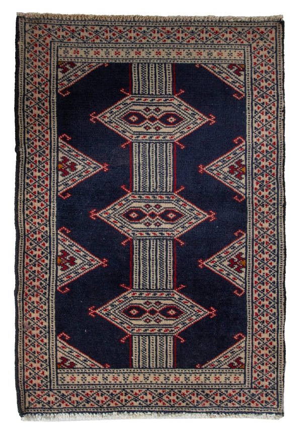 5846, Persian Torkaman Mini Rug