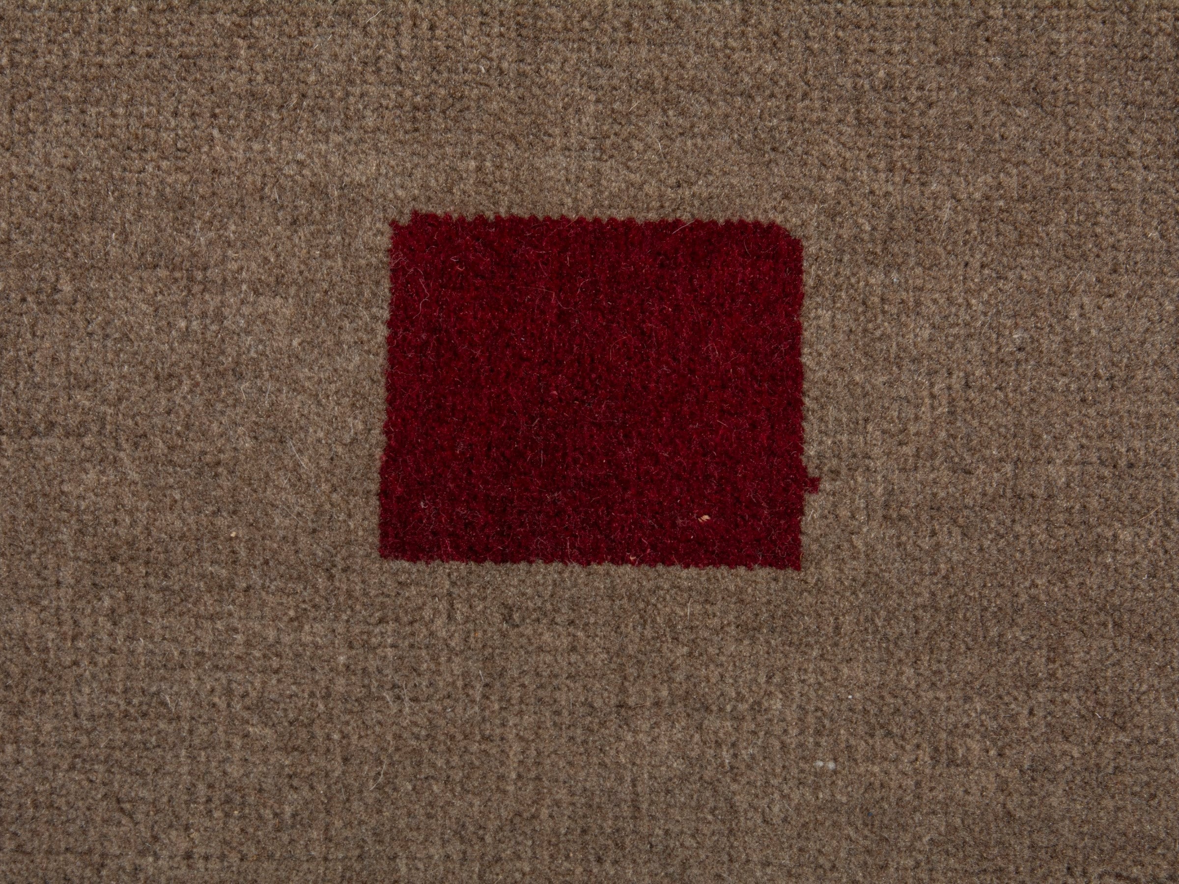 Persian Gabbeh accent rug in beige and charcoal, view 6 of 7