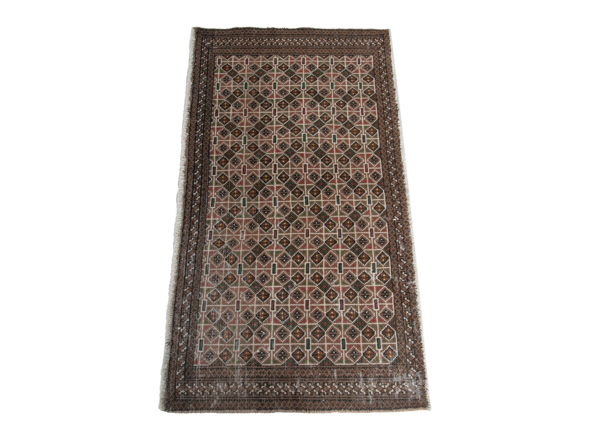 5849, Persian Torkaman Mini Rug