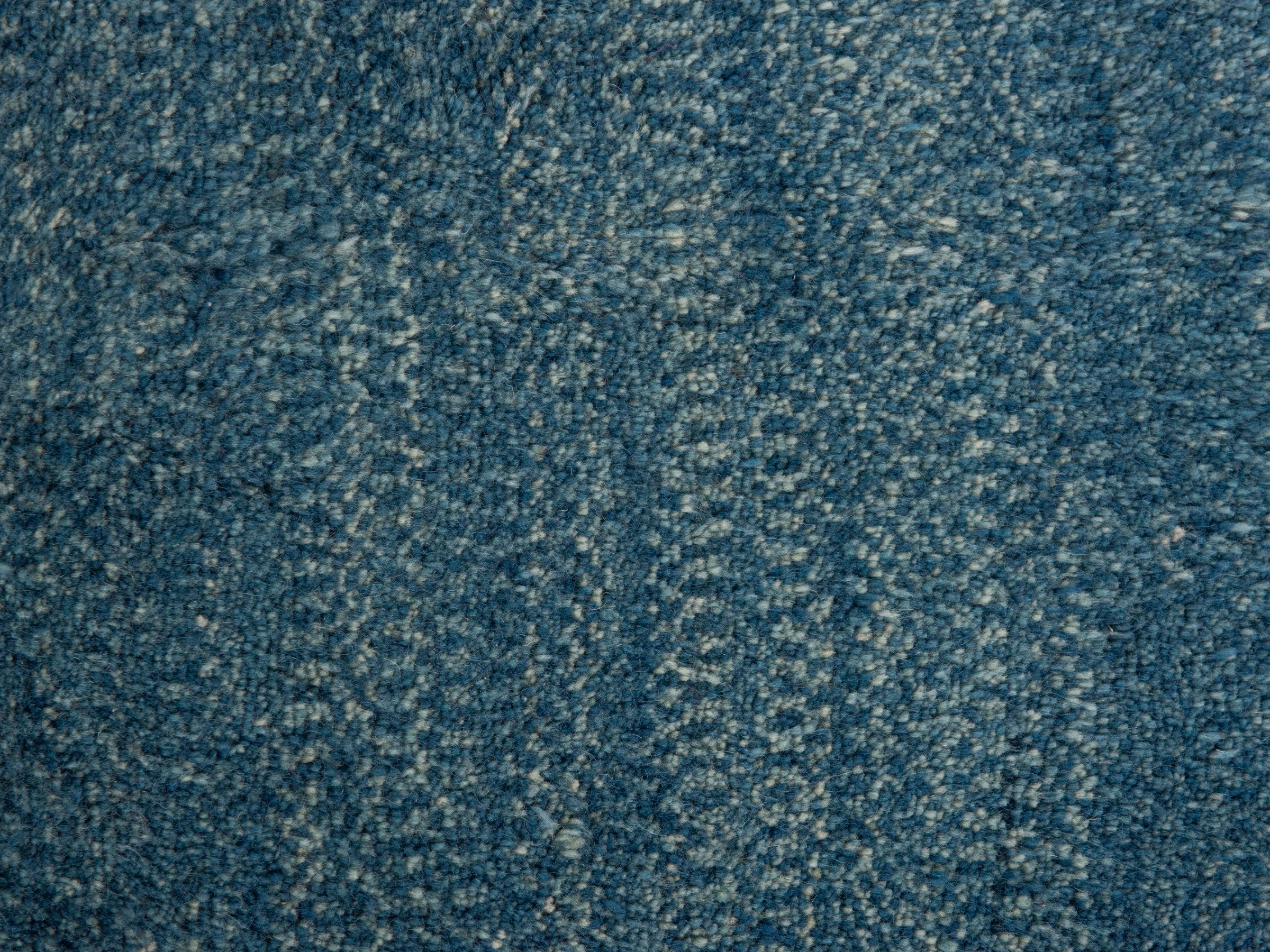 Persian Gabbeh accent rug in teal and dark teal, view 5 of 6