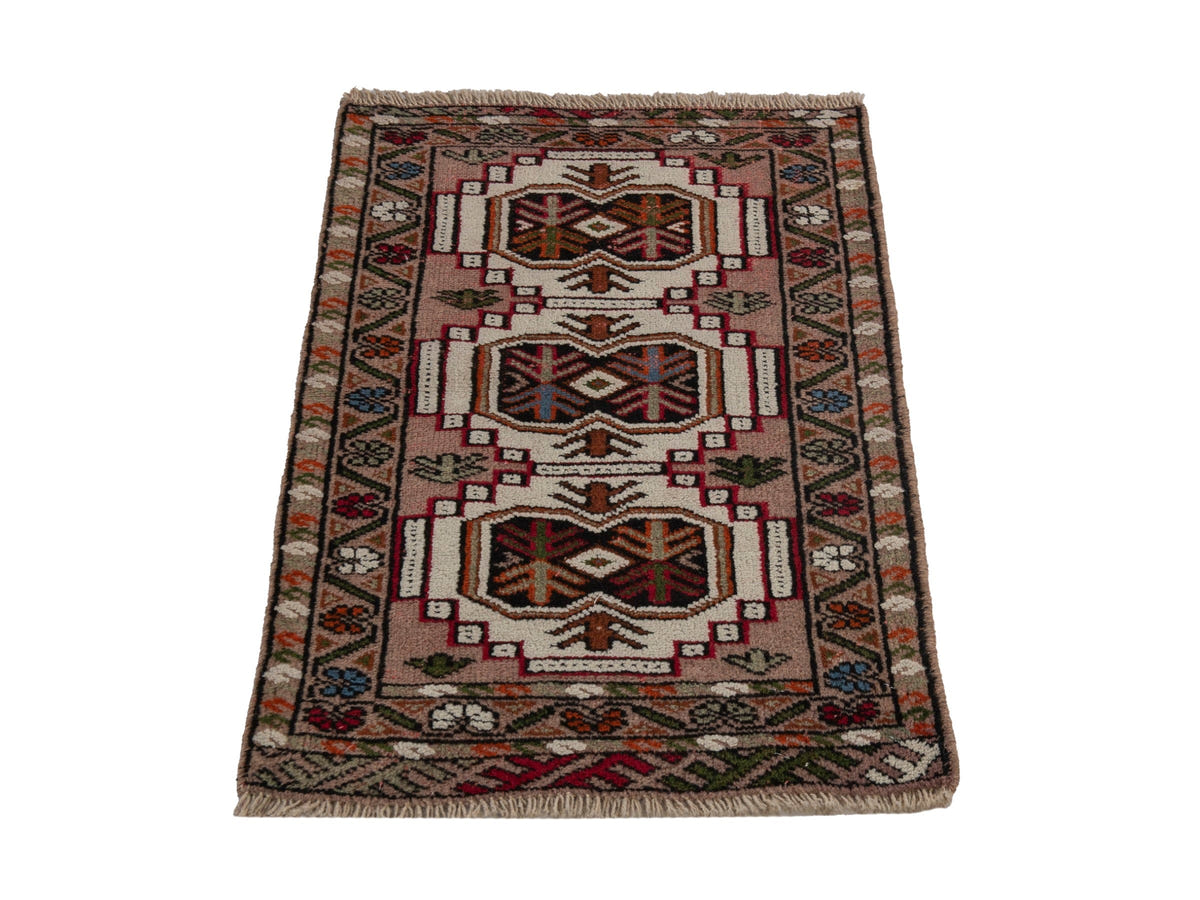 5856, Persian Torkaman Mini Rug