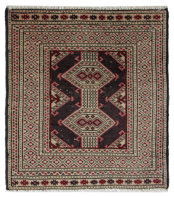 5861, Persian Torkaman Mini Rug