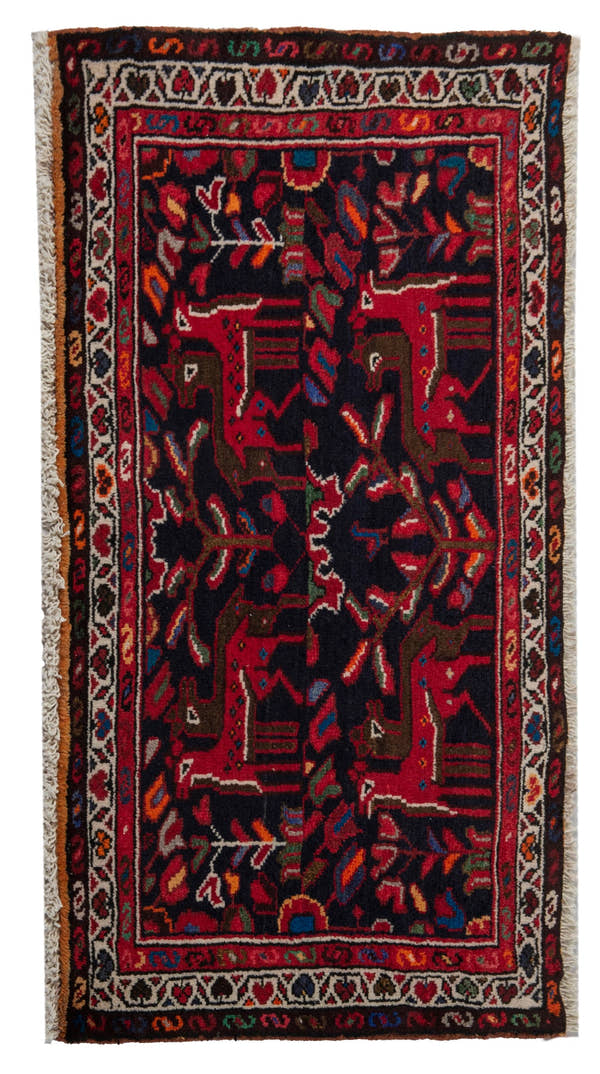 5868, Persian Hamadan Mini Rug