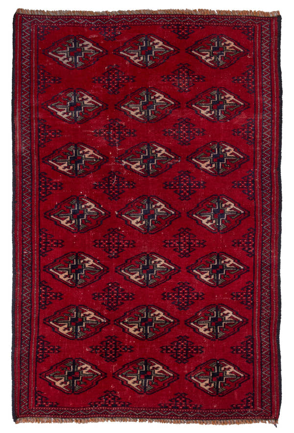 5870, Persian Torkaman Mini Rug