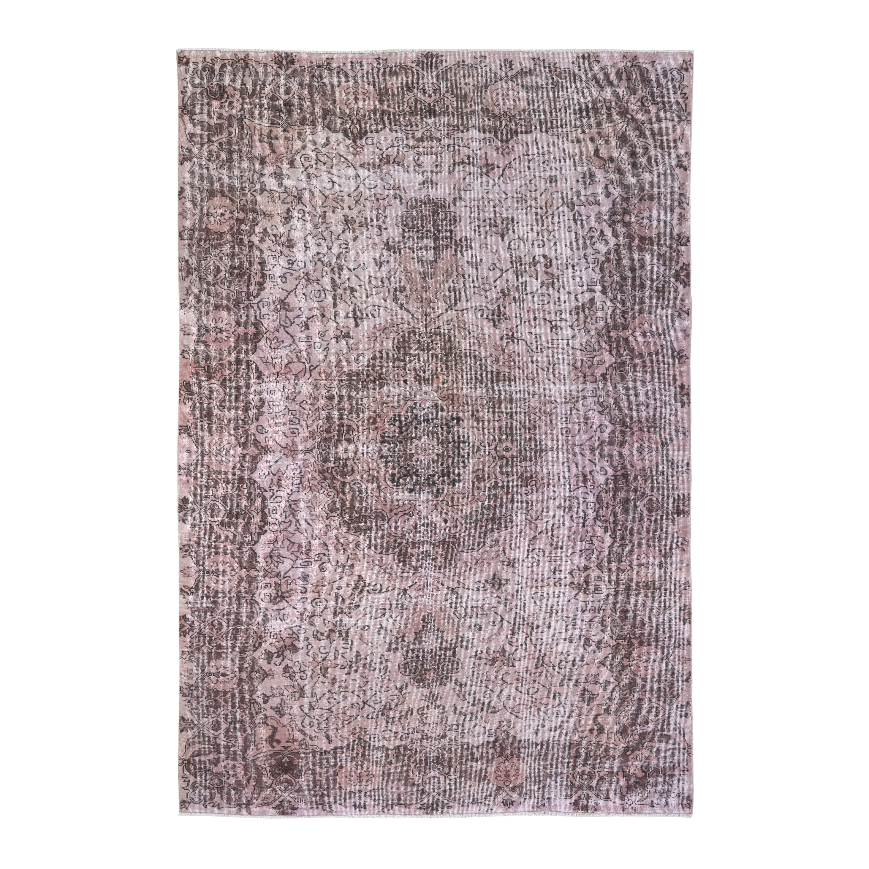 Turkish Isparta area rug in greige and taupe, 6'6" x 9'8"