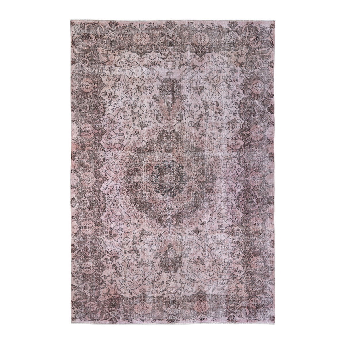 Turkish Isparta area rug in greige and taupe, 6'6" x 9'8"
